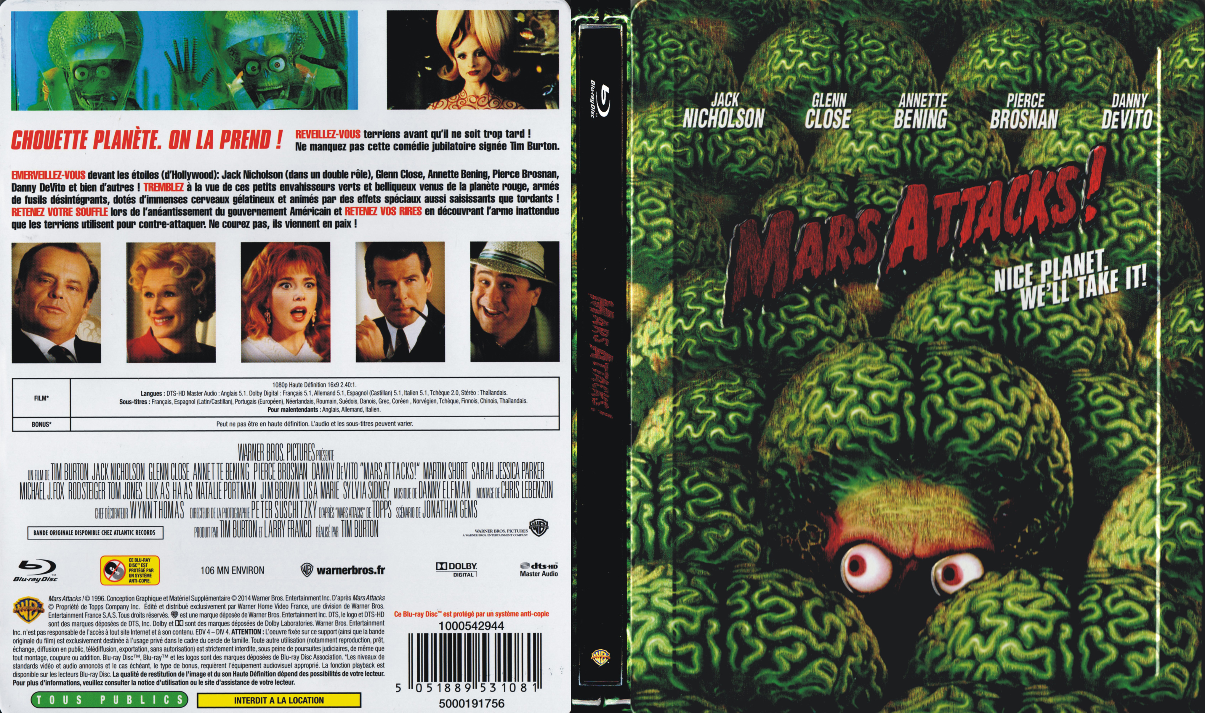 Jaquette DVD Mars attacks (BLU-RAY) v2