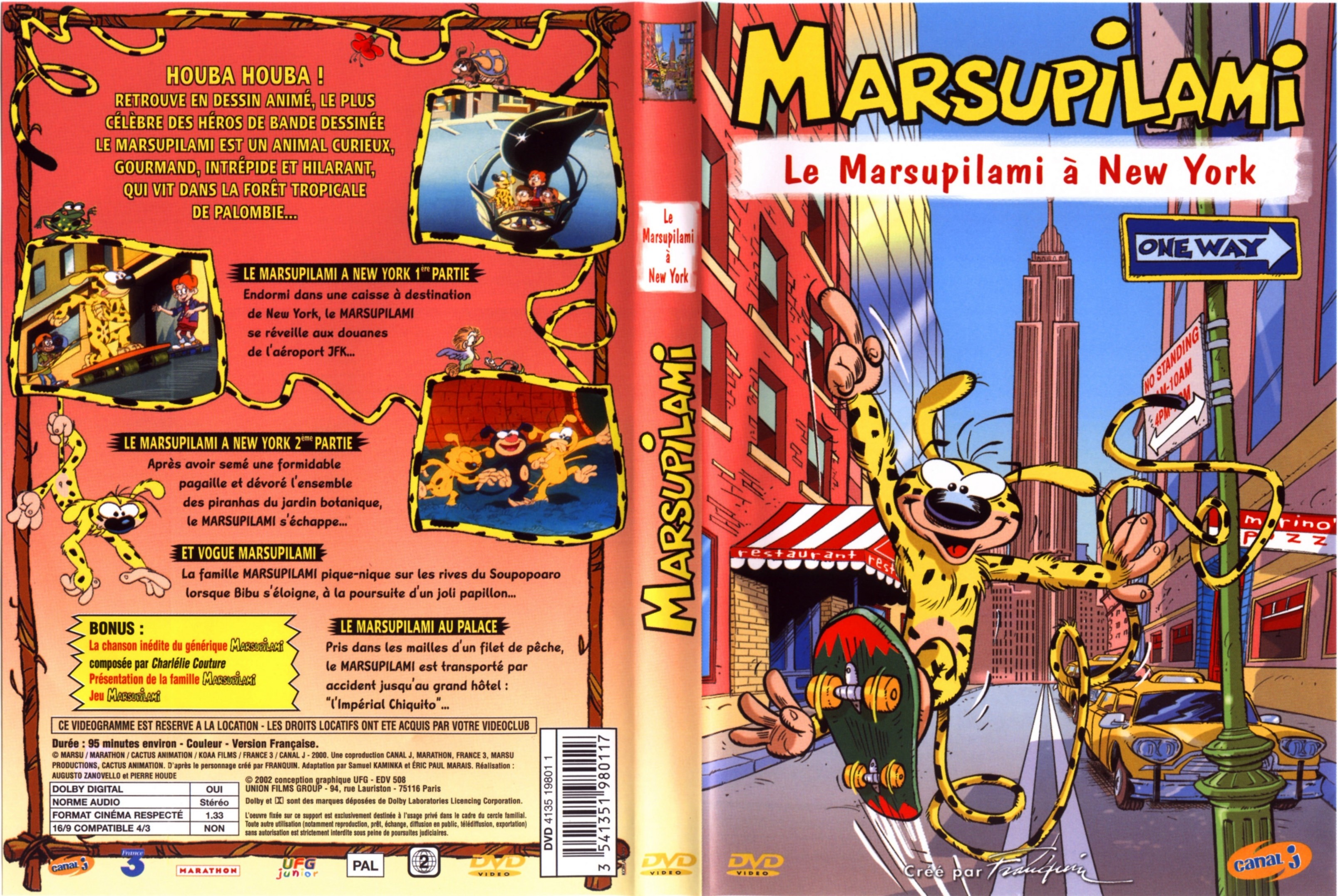 Jaquette DVD Marsupilami - Le Marsupilami  New-York