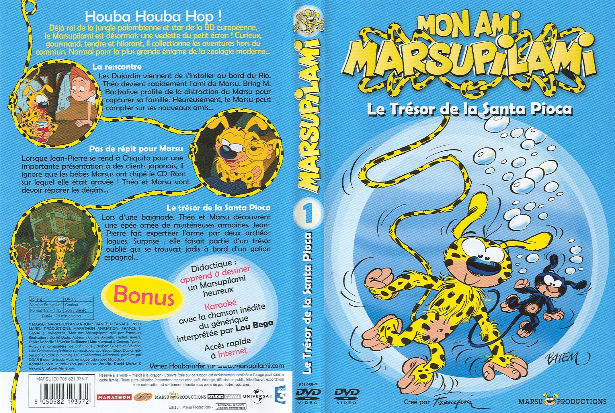 Jaquette DVD Marsupilami vol 1