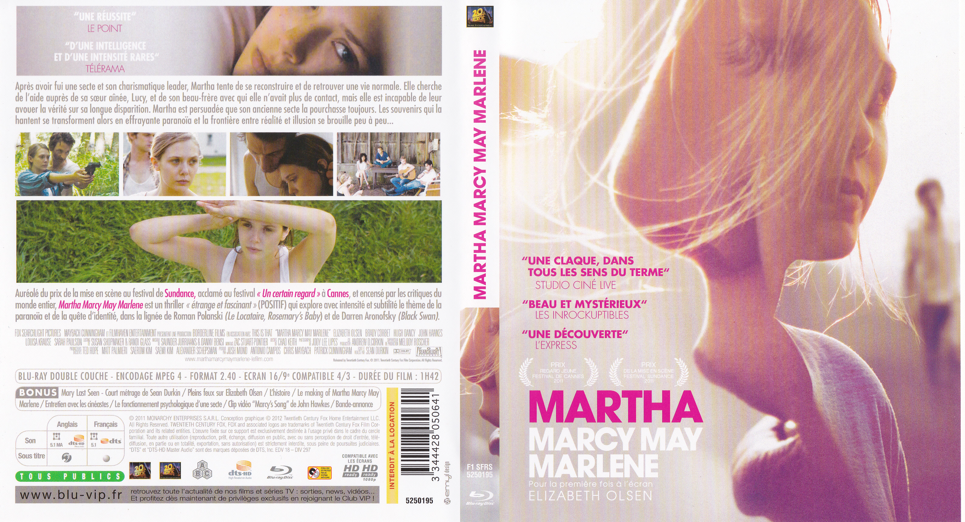 Jaquette DVD Martha Marcy May Marlene (BLU-RAY)