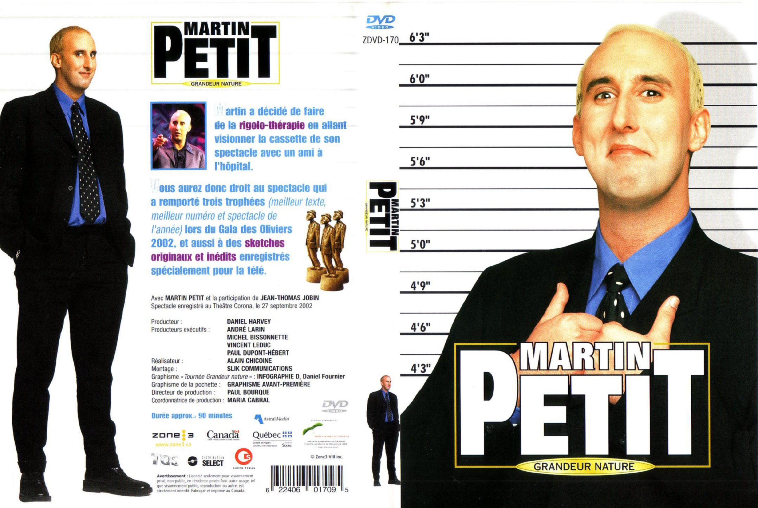 Jaquette DVD Martin Petit - Grandeur nature