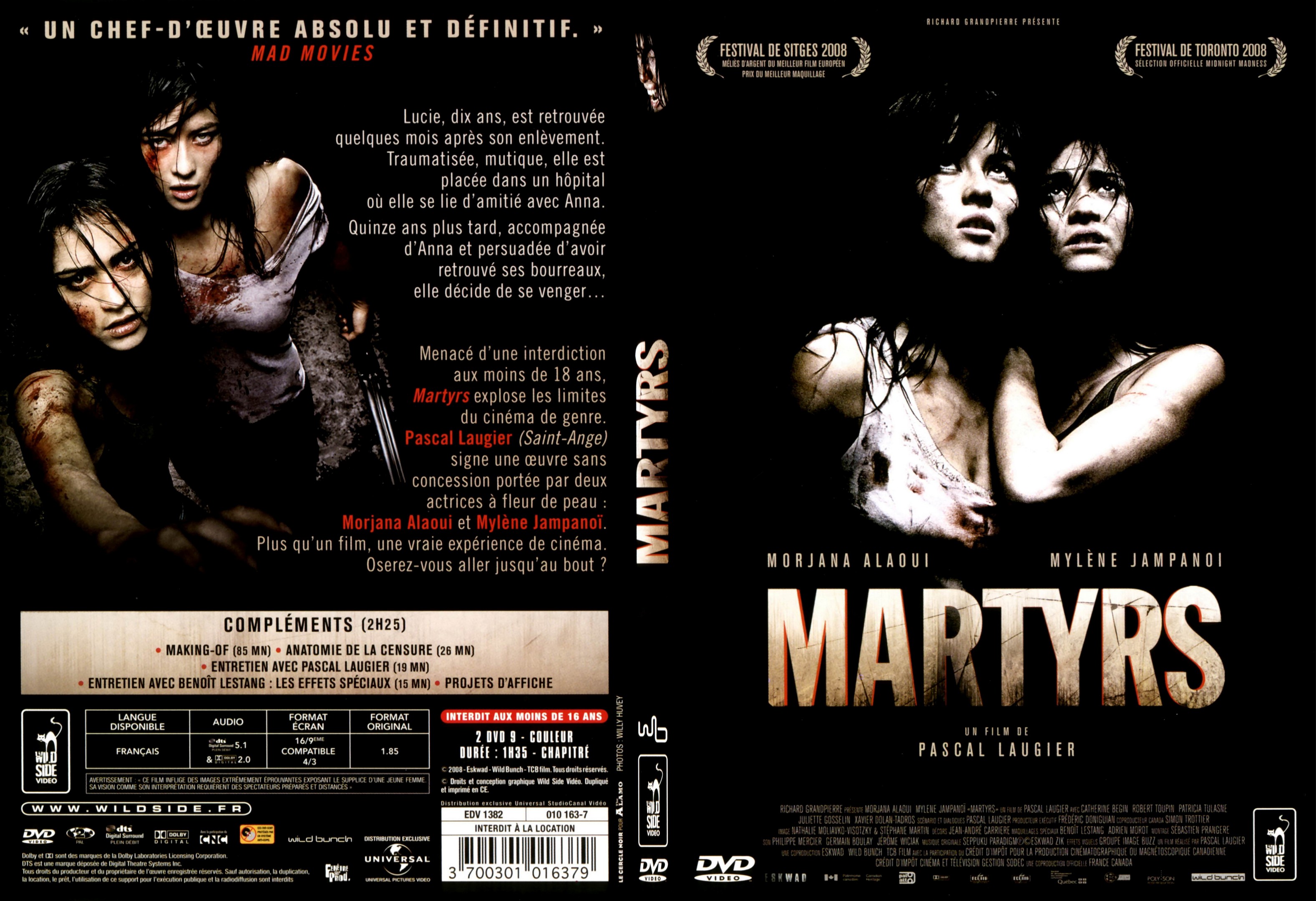Jaquette DVD Martyrs - SLIM