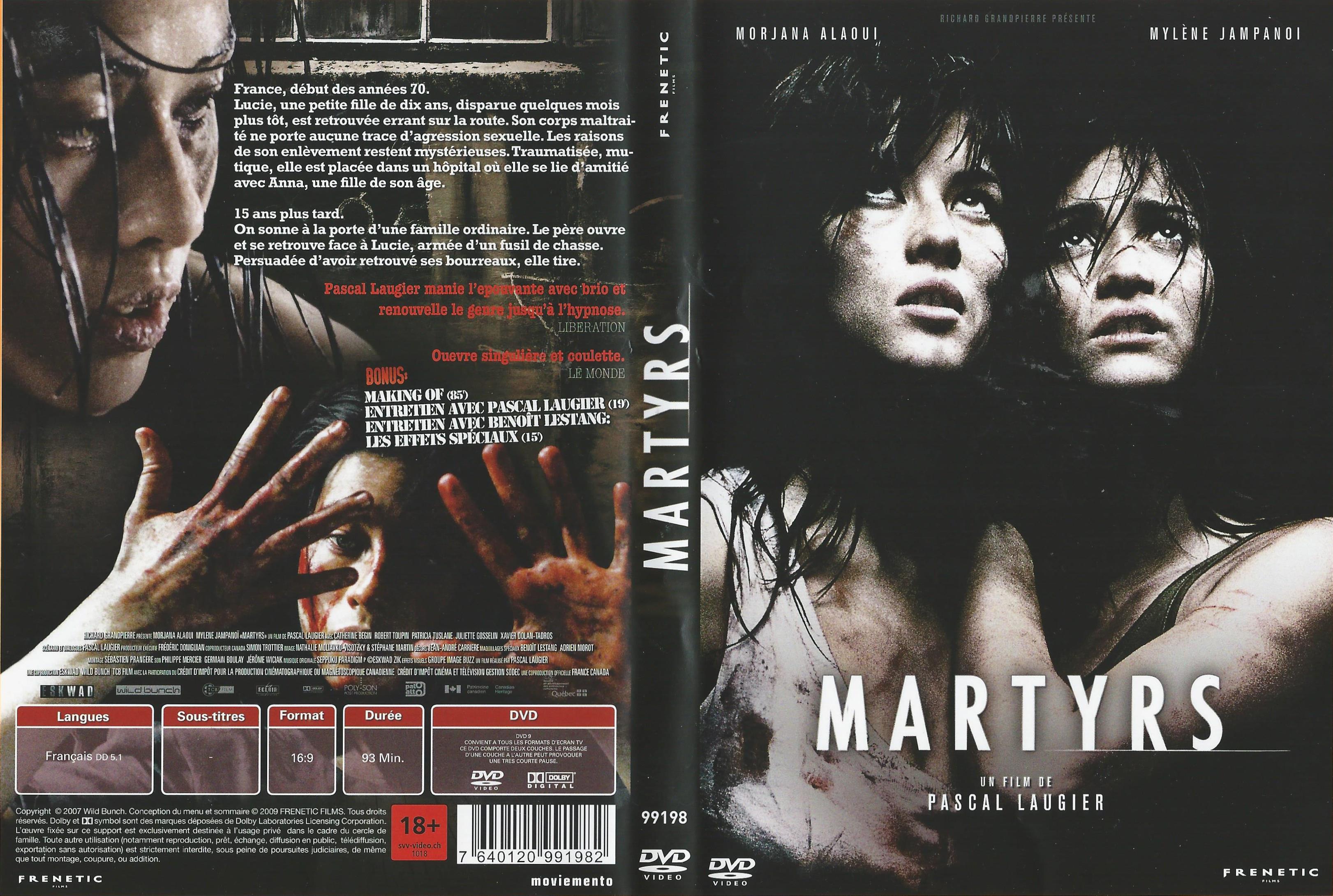 Jaquette DVD Martyrs v2
