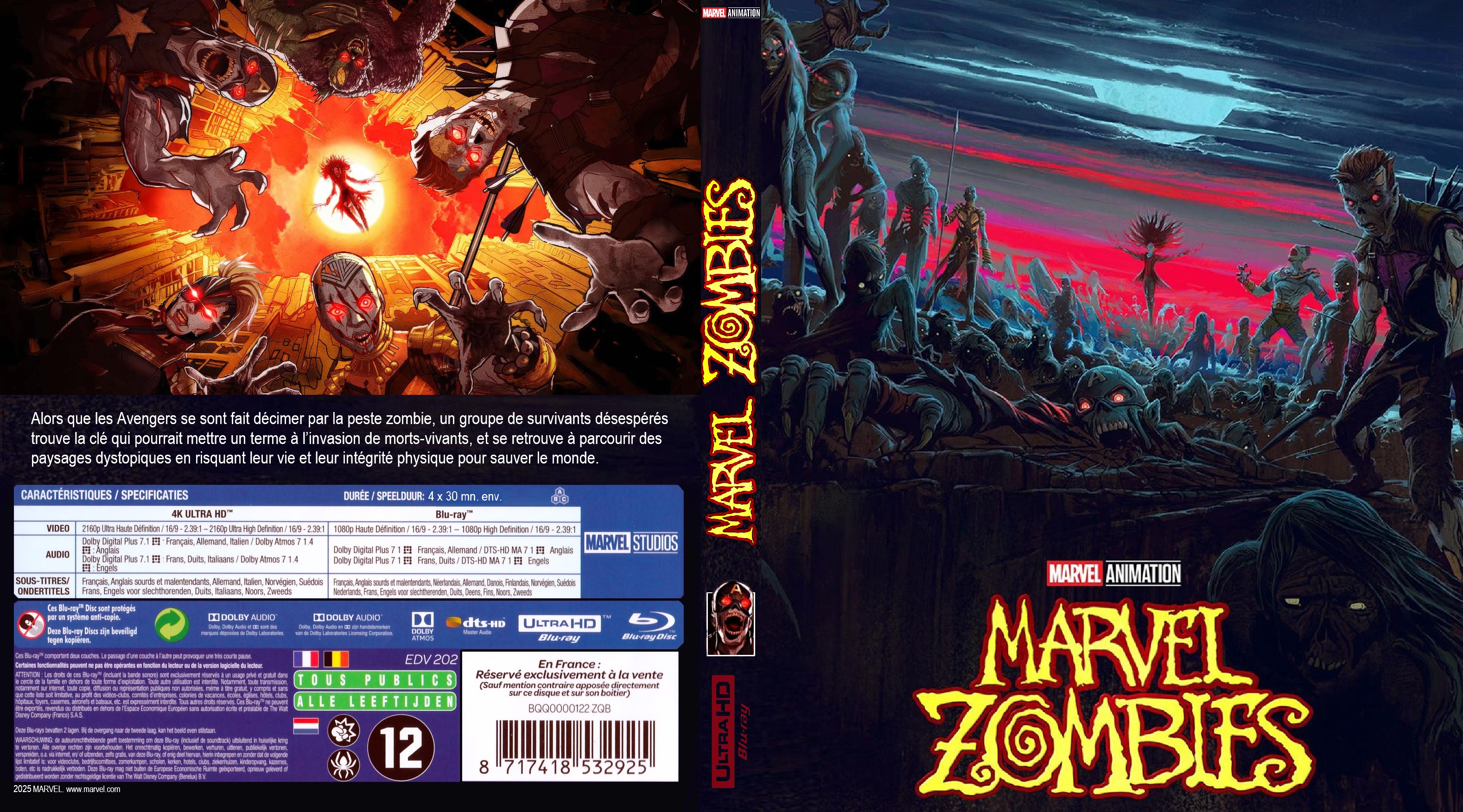 Jaquette DVD Marvel Zombies saison 1 custom 4K (BLU-RAY)