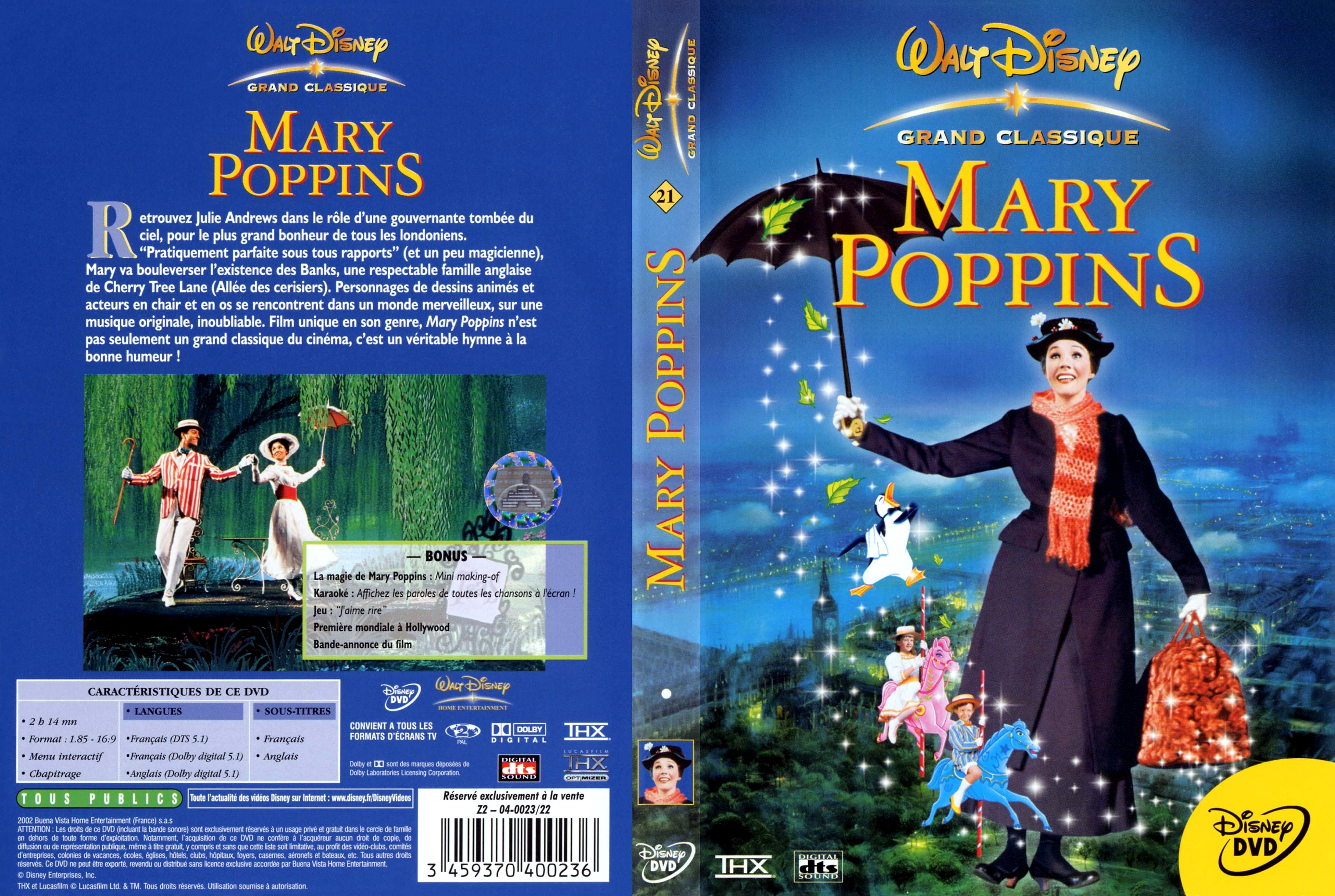 Jaquette DVD Mary Poppins
