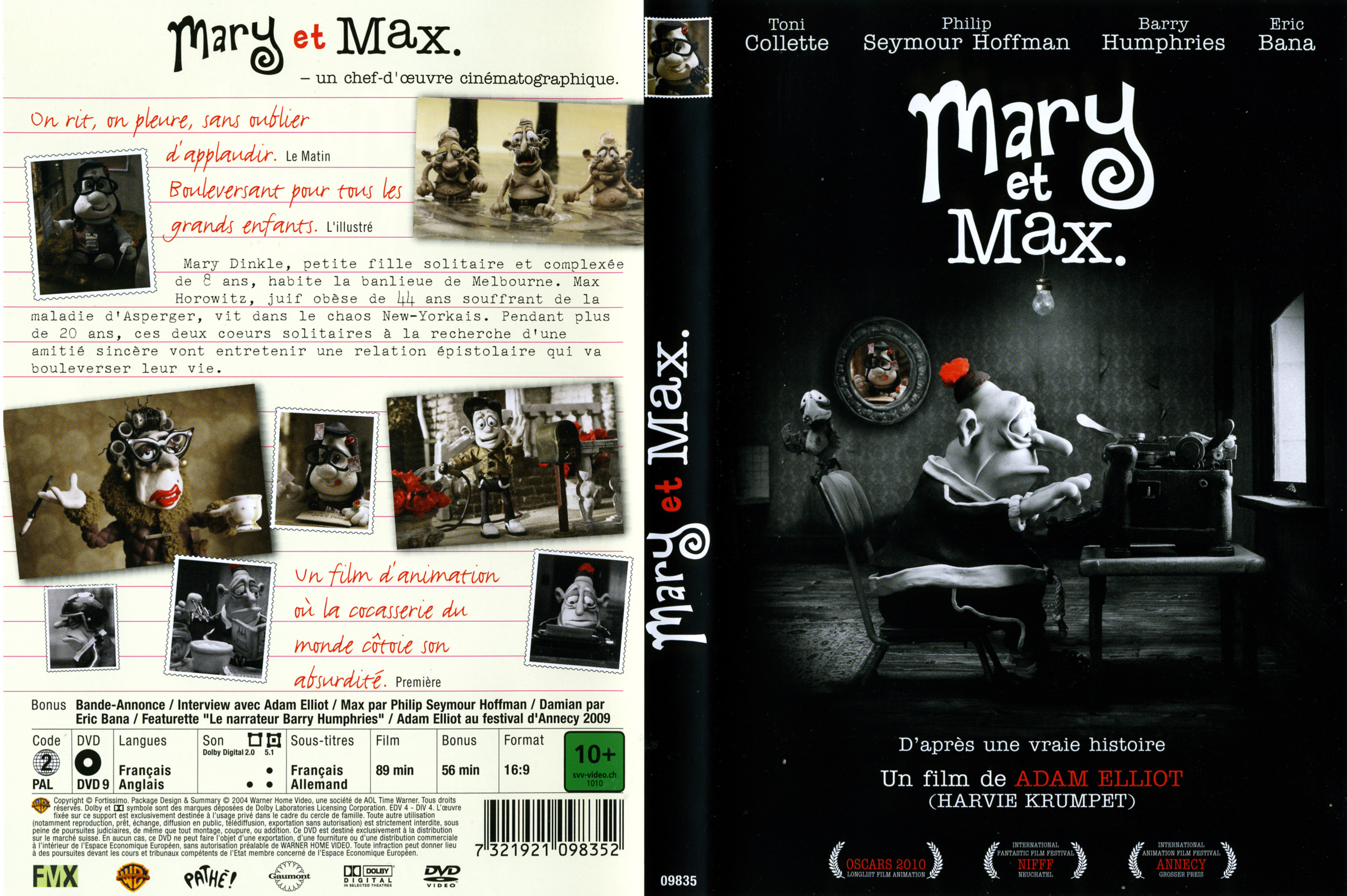 Jaquette DVD Mary et Max