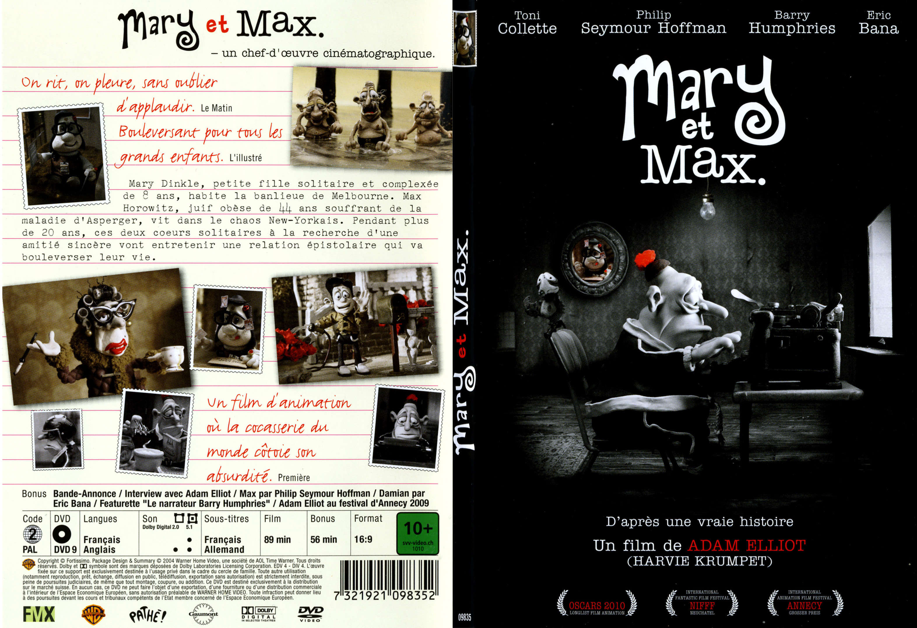 Jaquette DVD Mary et Max - SLIM