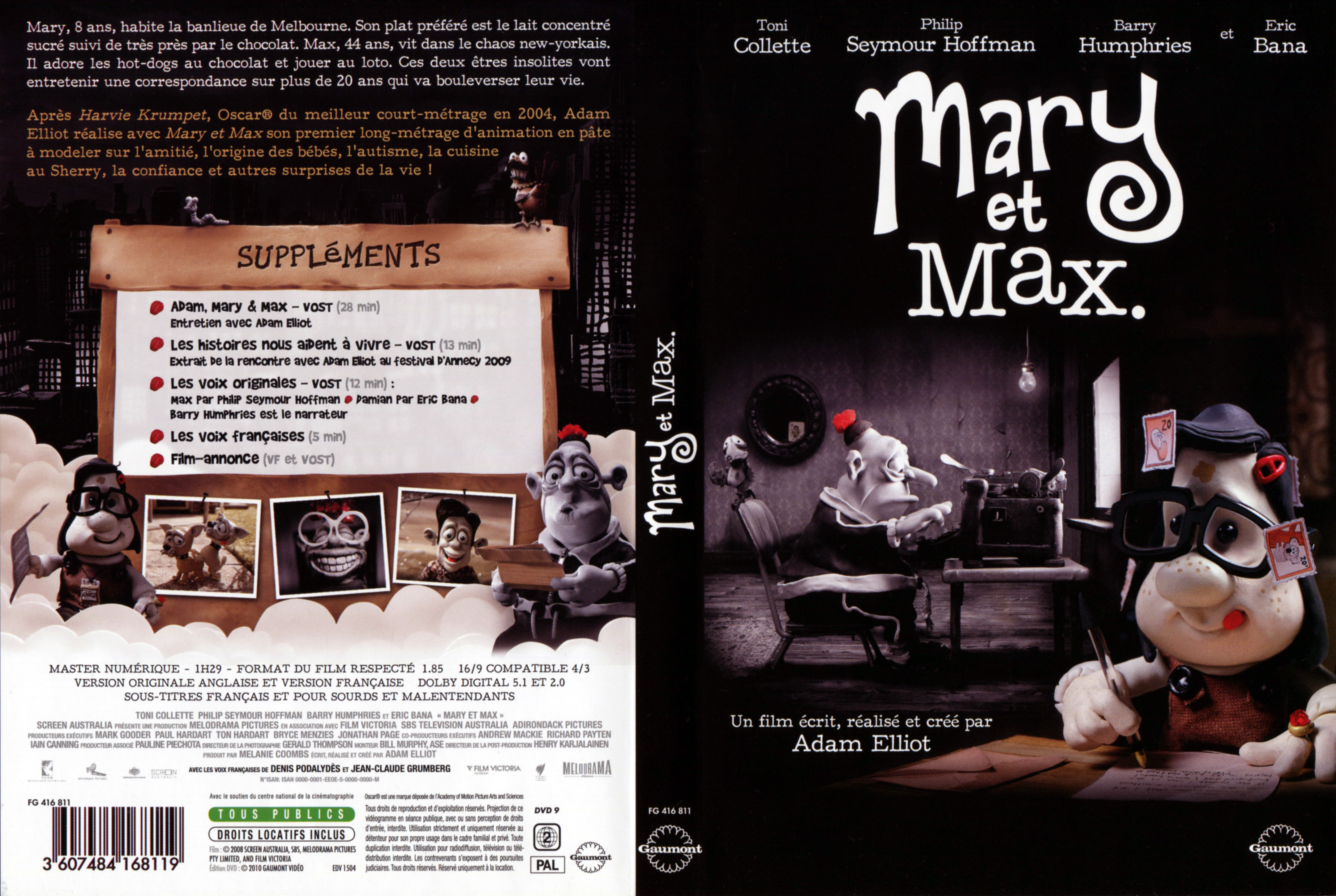 Jaquette DVD Mary et Max v2
