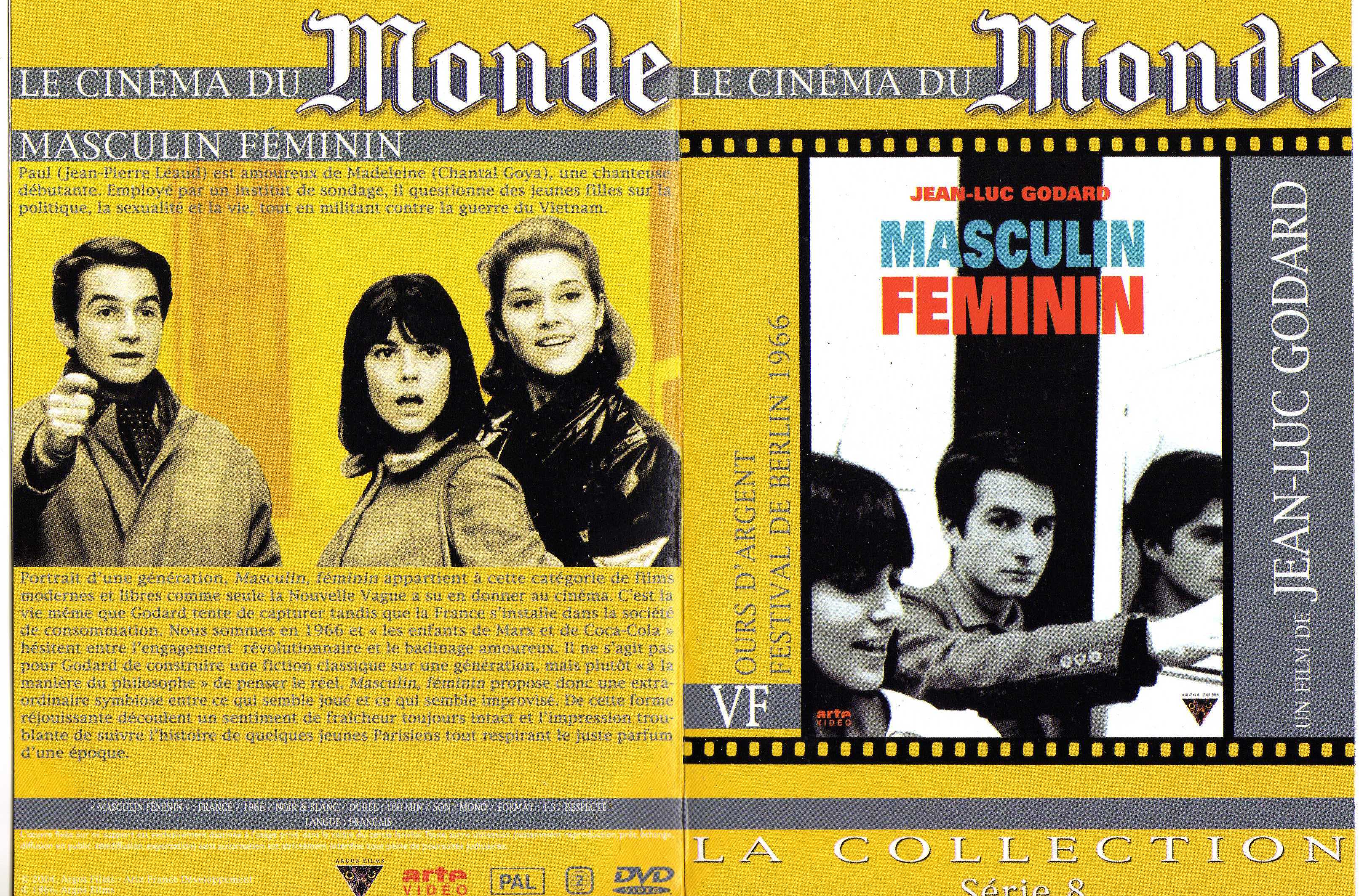 Jaquette DVD Masculin feminin