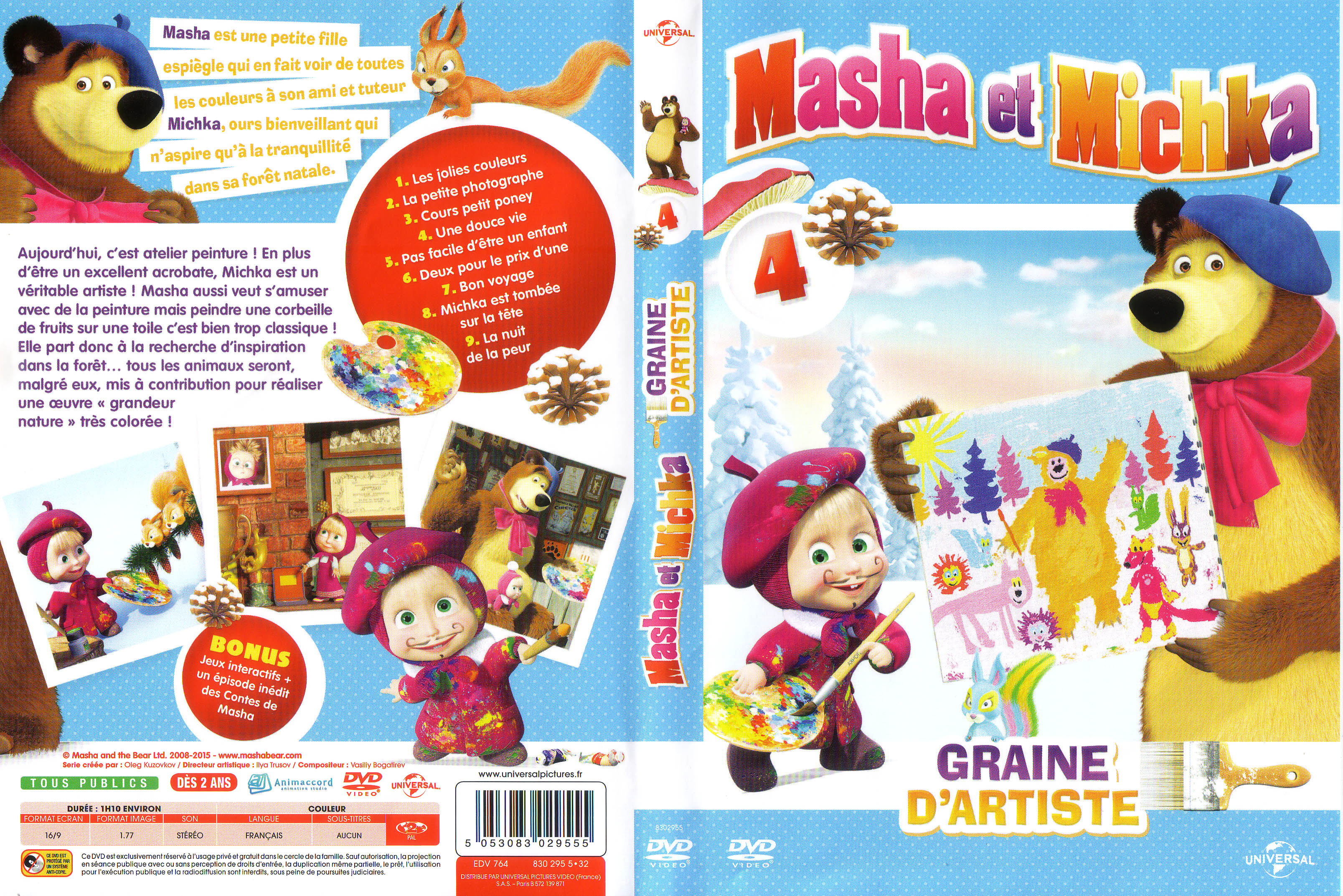 Jaquette DVD Masha et Michka -Volume 4 - Graine d