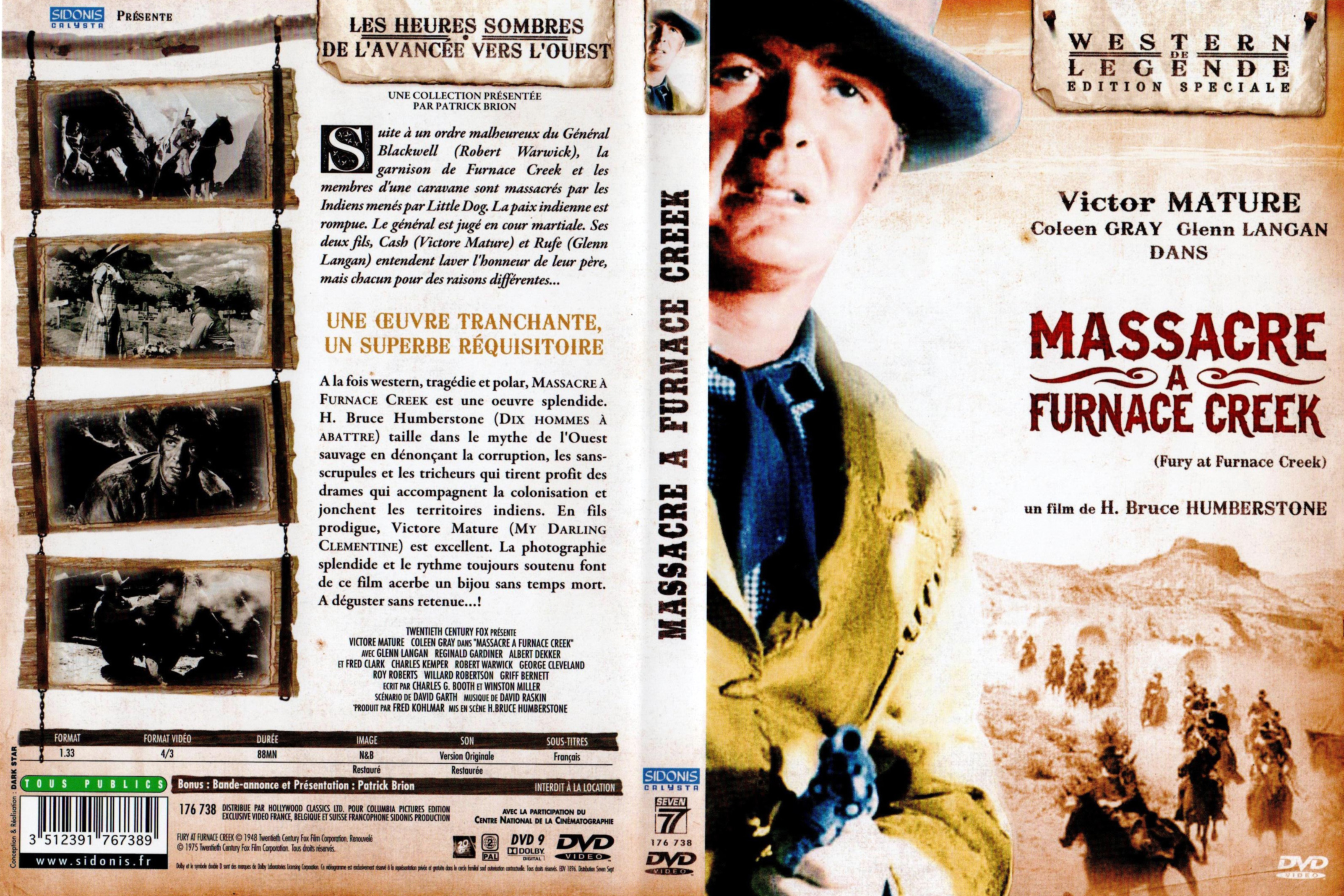 Jaquette DVD Massacre a Furnace Creek
