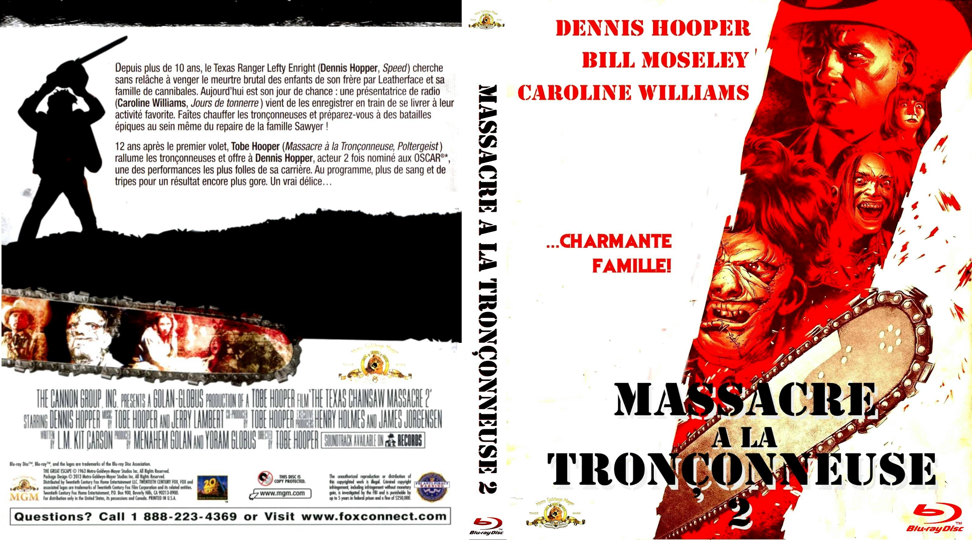 Jaquette DVD Massacre  la tronconneuse 2 custom (BLU-RAY)