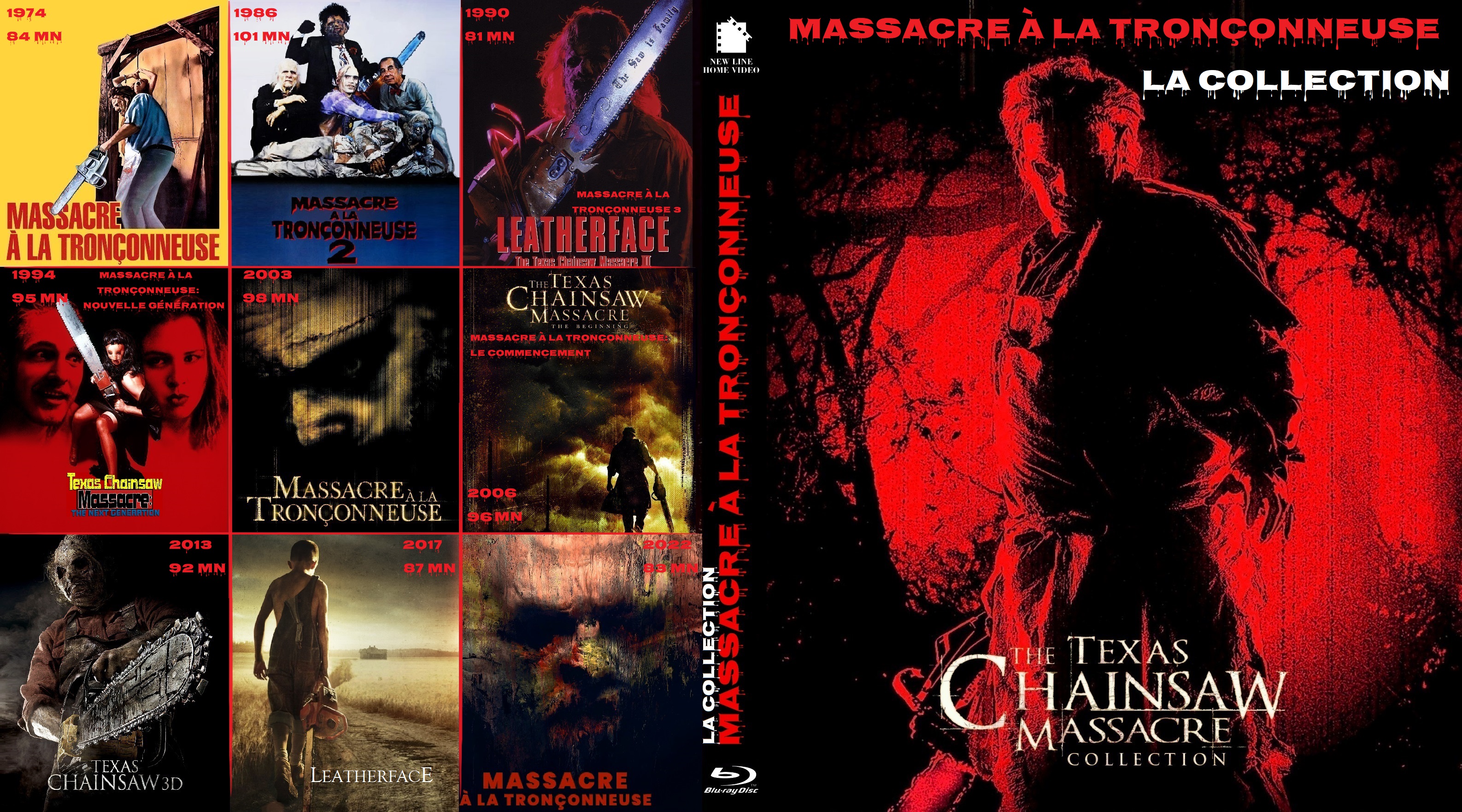 Jaquette DVD Massacre  la tronconneuse la collection custom (BLU-RAY)