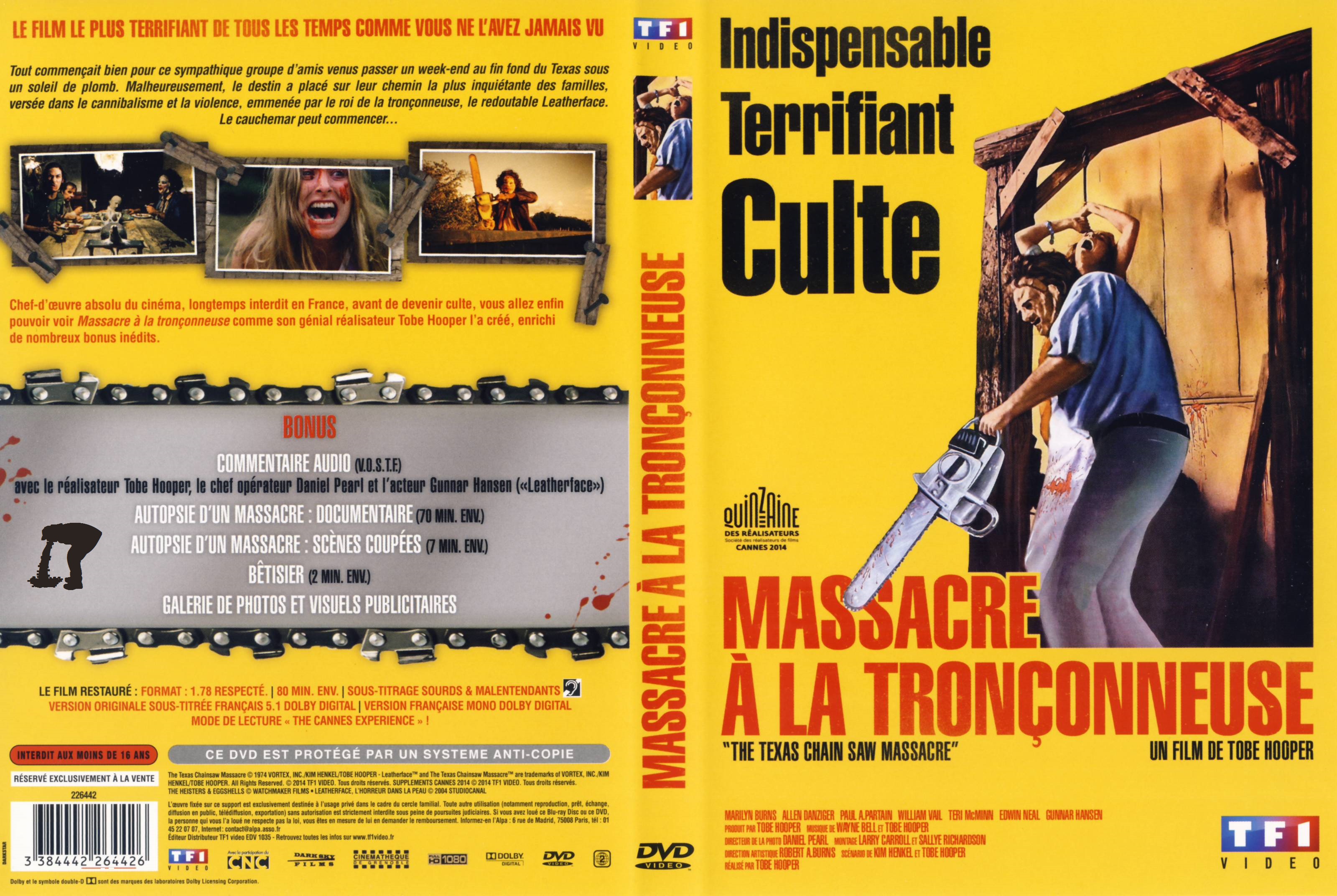 Jaquette DVD Massacre  la tronconneuse v2