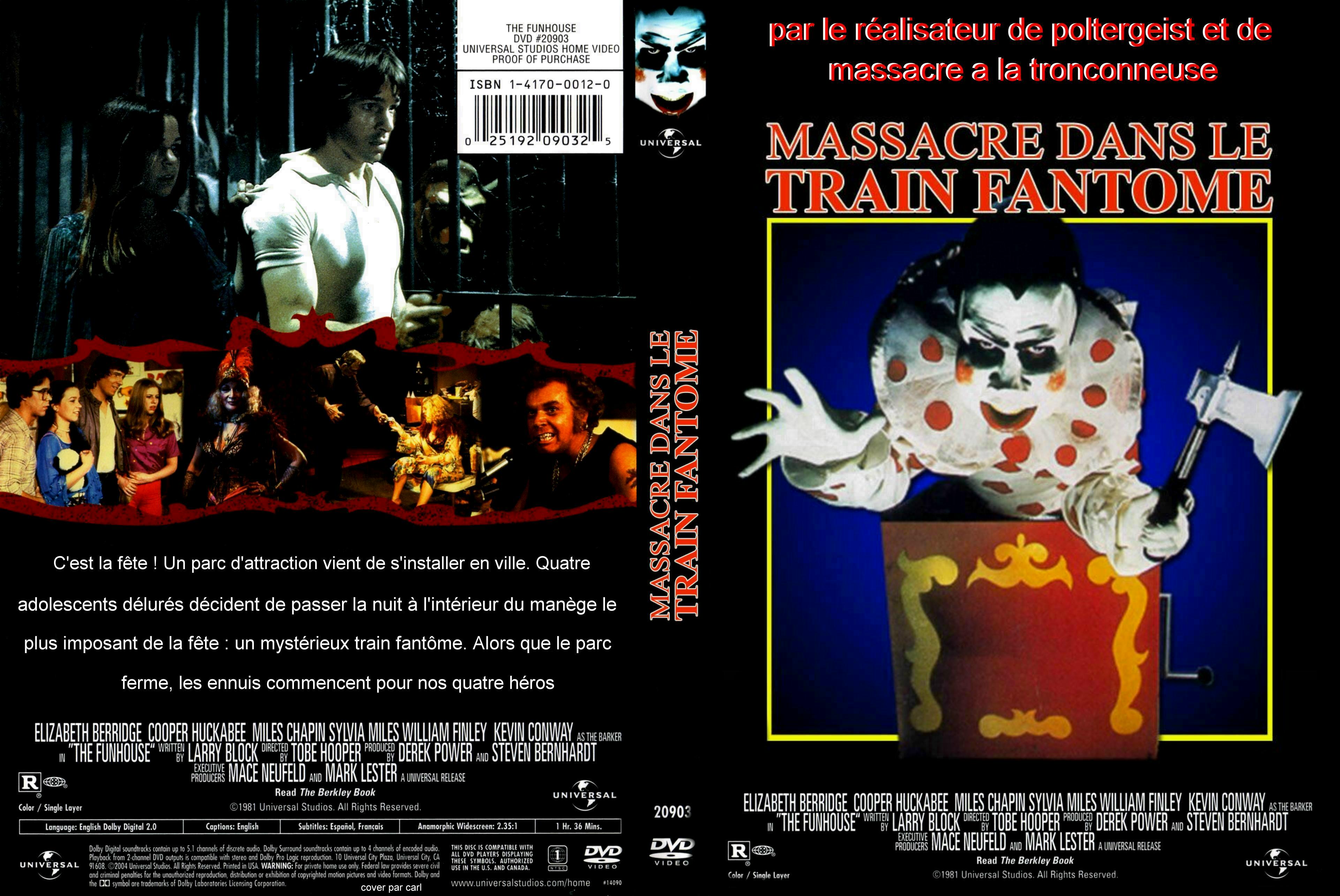Jaquette DVD Massacre dans le train fantome custom