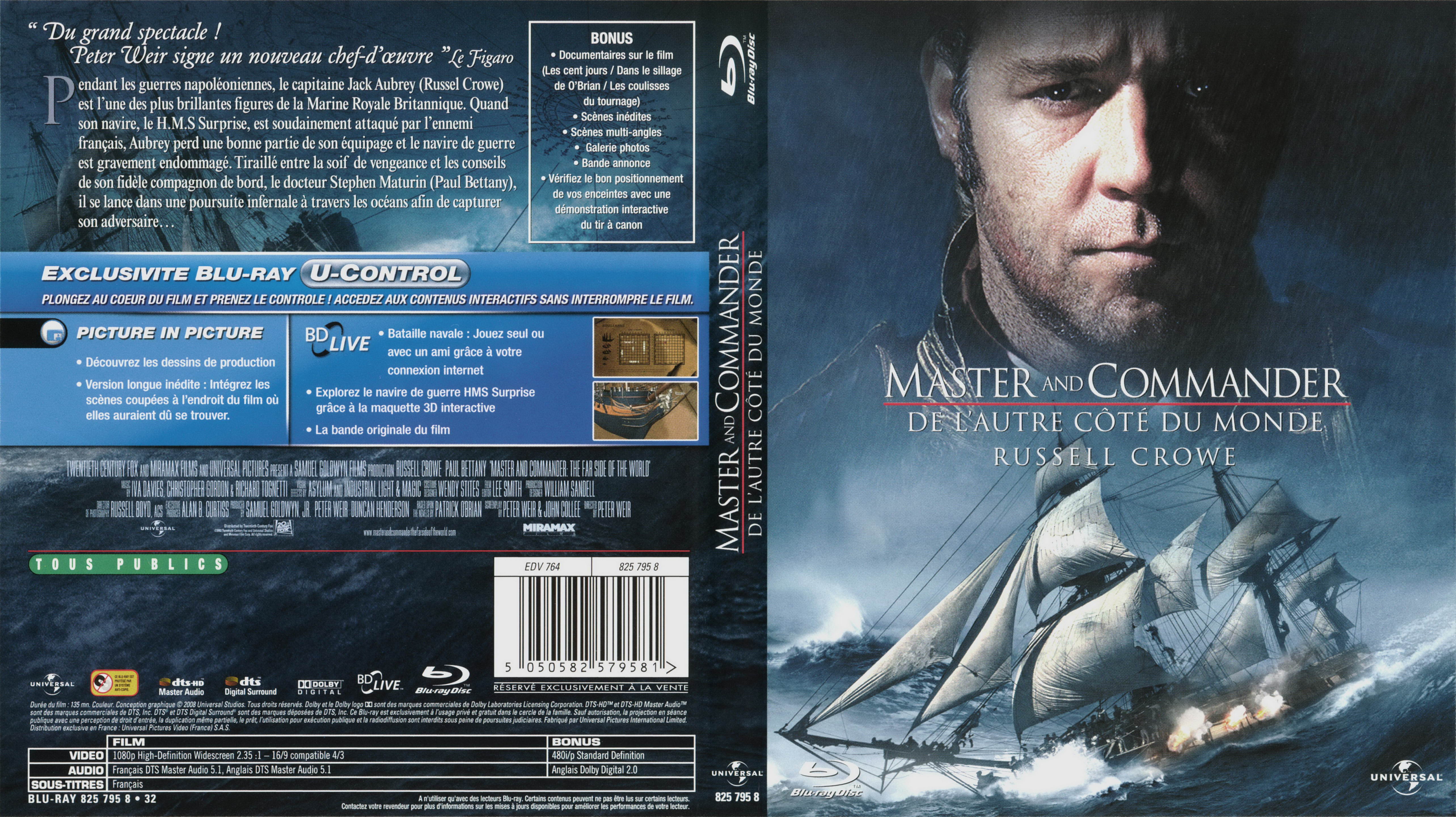 Jaquette DVD Master and Commander (BLU-RAY)