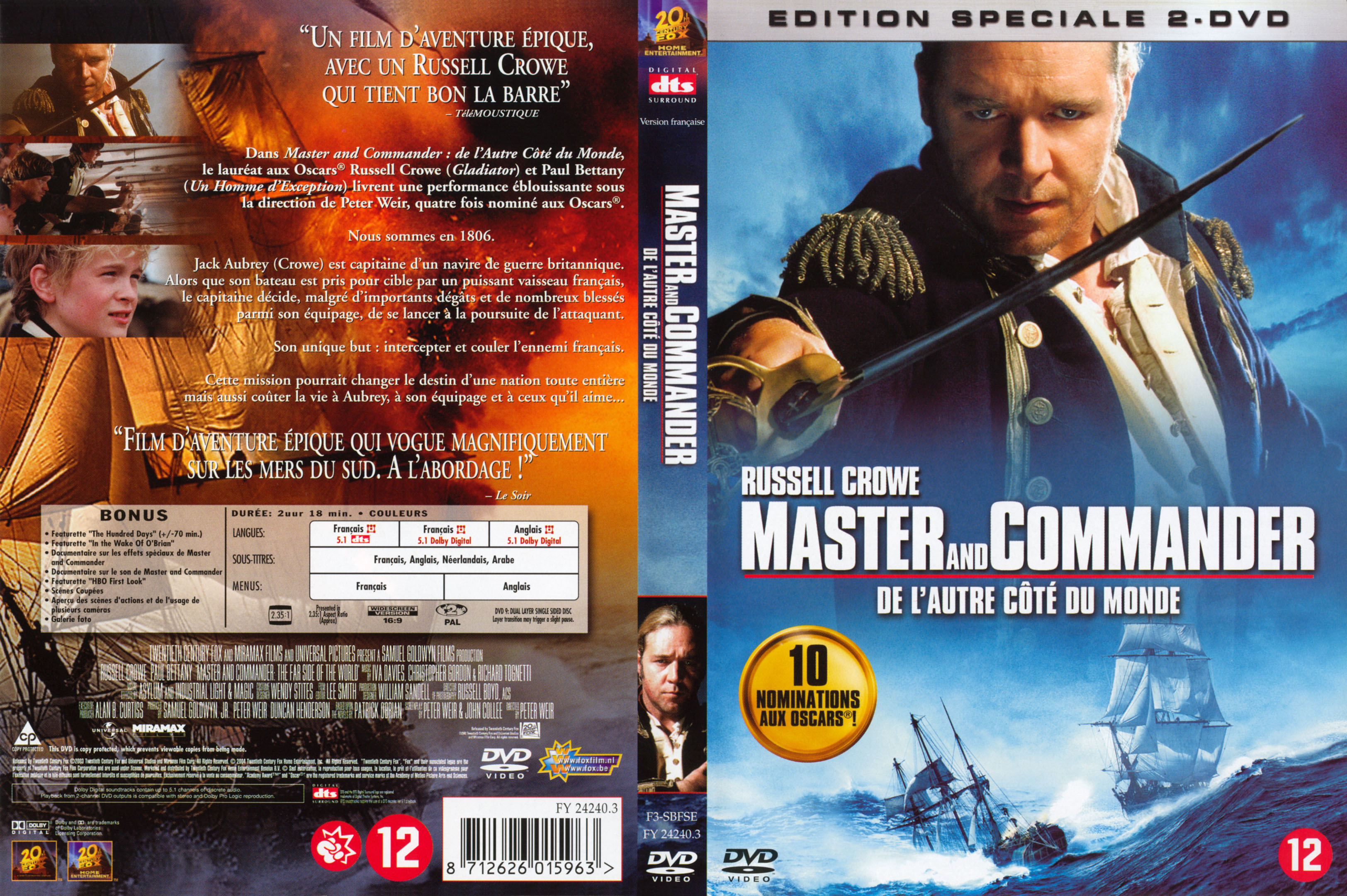 Jaquette DVD Master and Commander v4