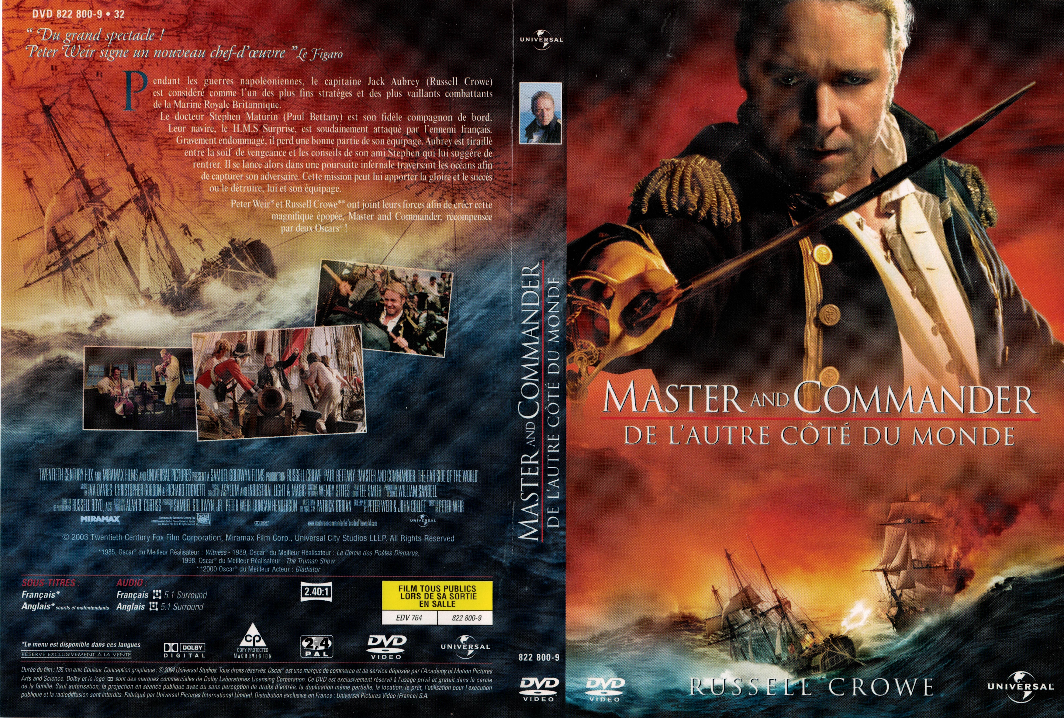 Jaquette DVD Master and Commander v5