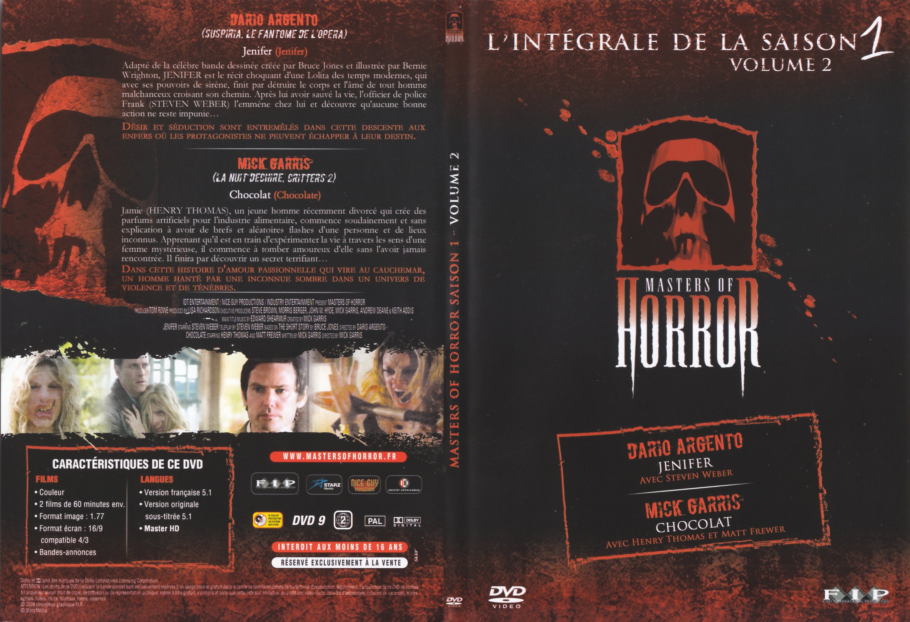 Jaquette DVD Masters of Horror Saison 1 Vol 02