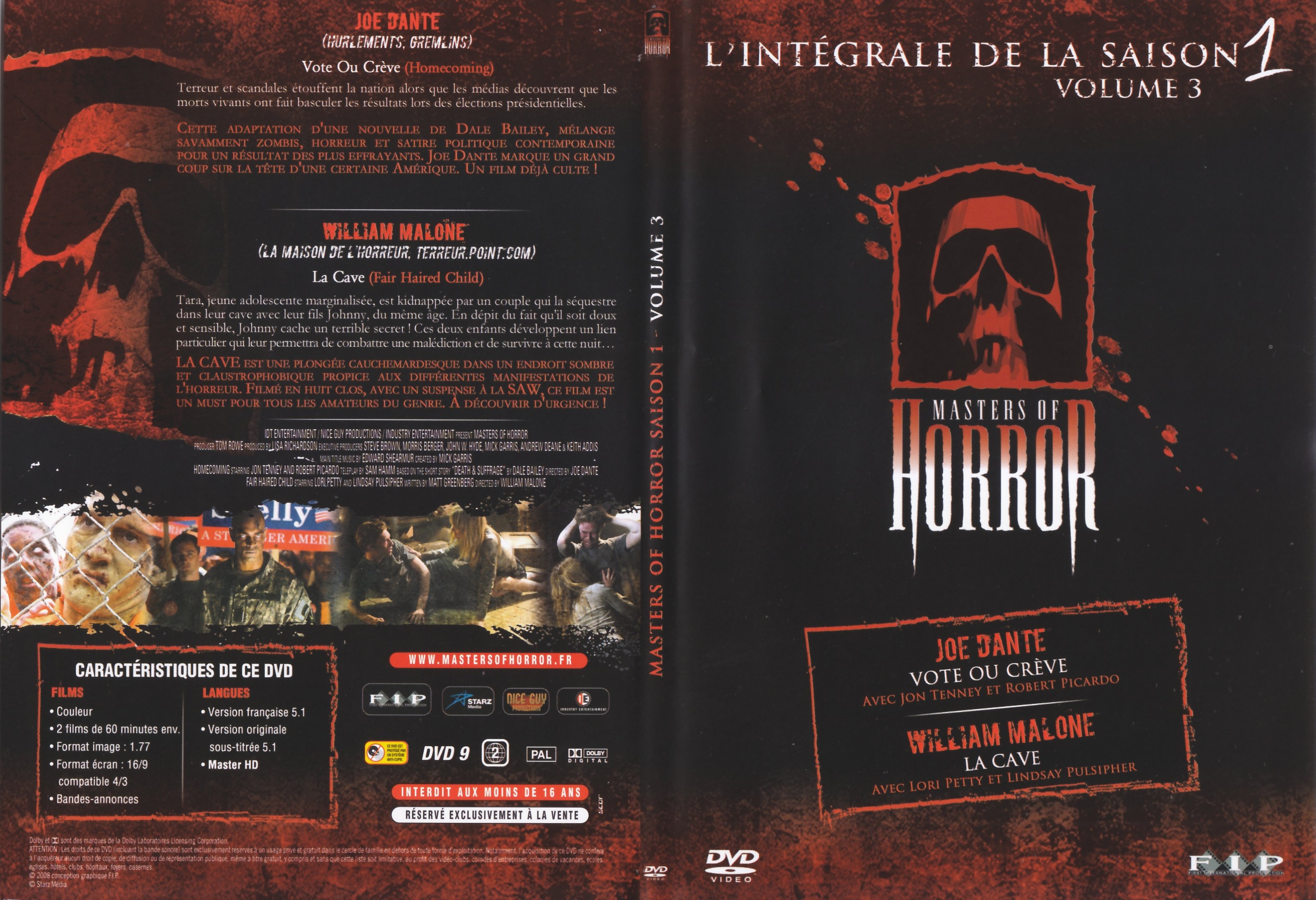 Jaquette DVD Masters of Horror Saison 1 Vol 03