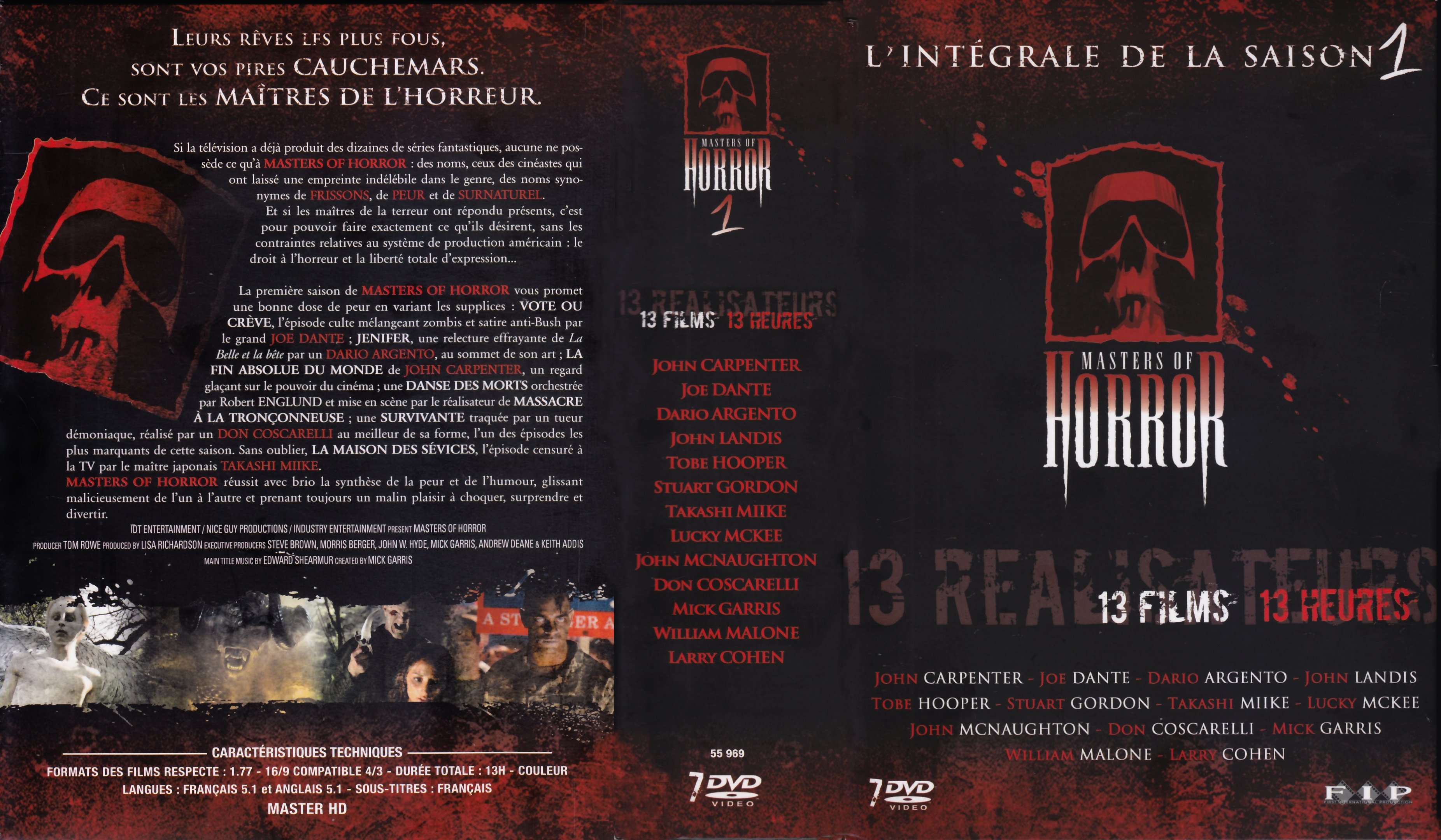 Jaquette DVD Masters of  Horror Saison 1 COFFRET