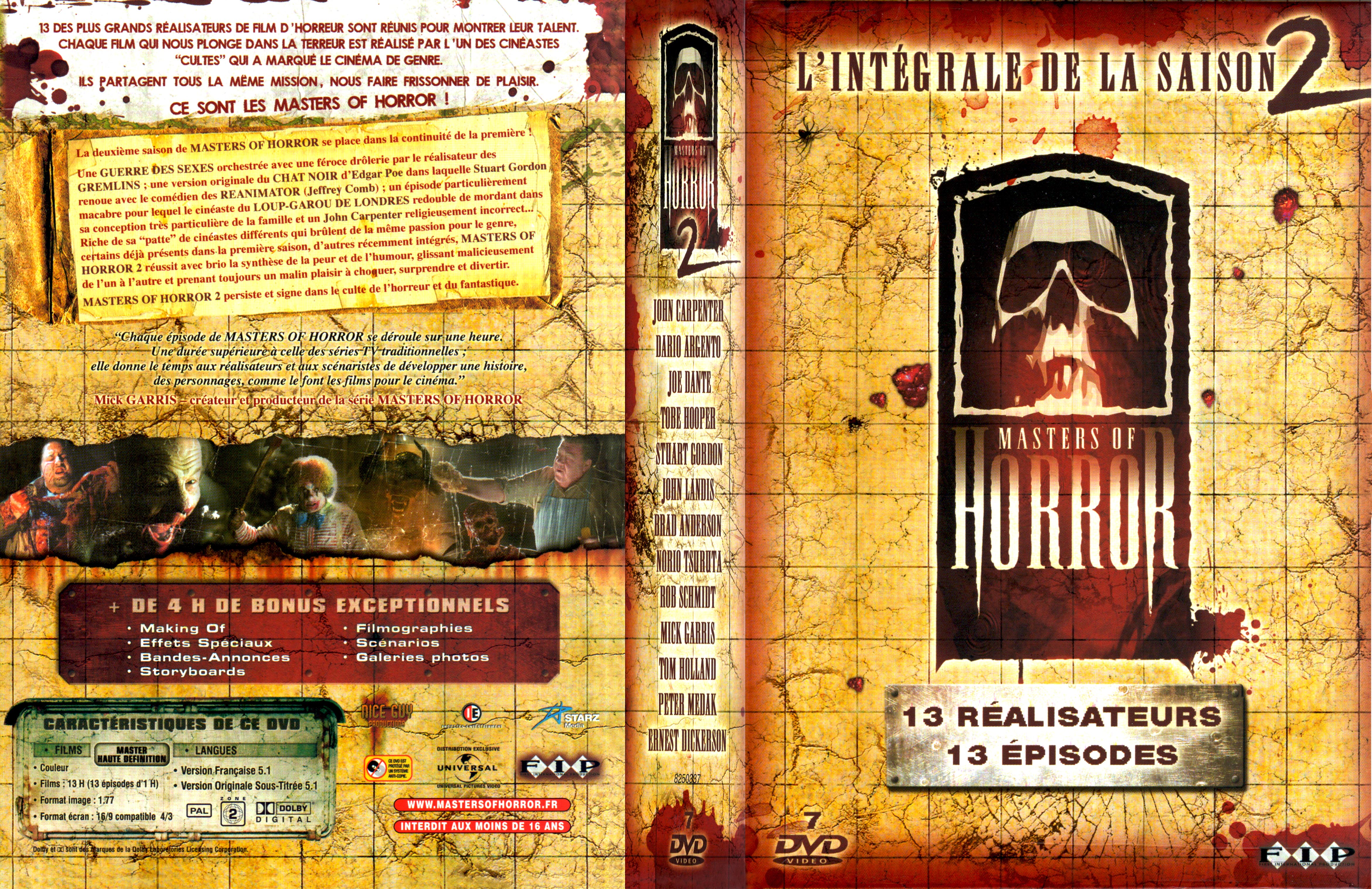 Jaquette DVD Masters of horror Saison 2 COFFRET