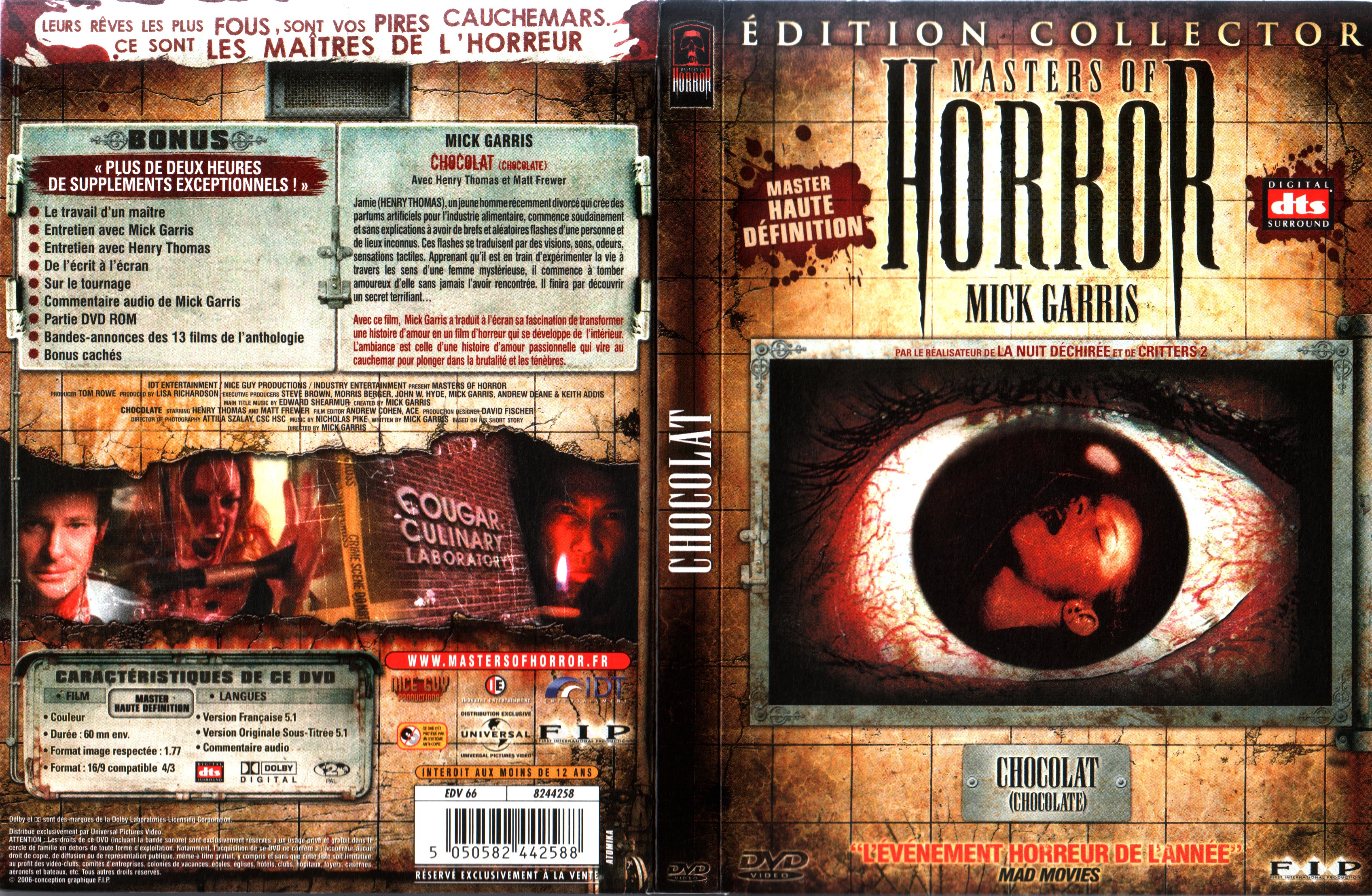 Jaquette DVD Masters of horror - Chocolat