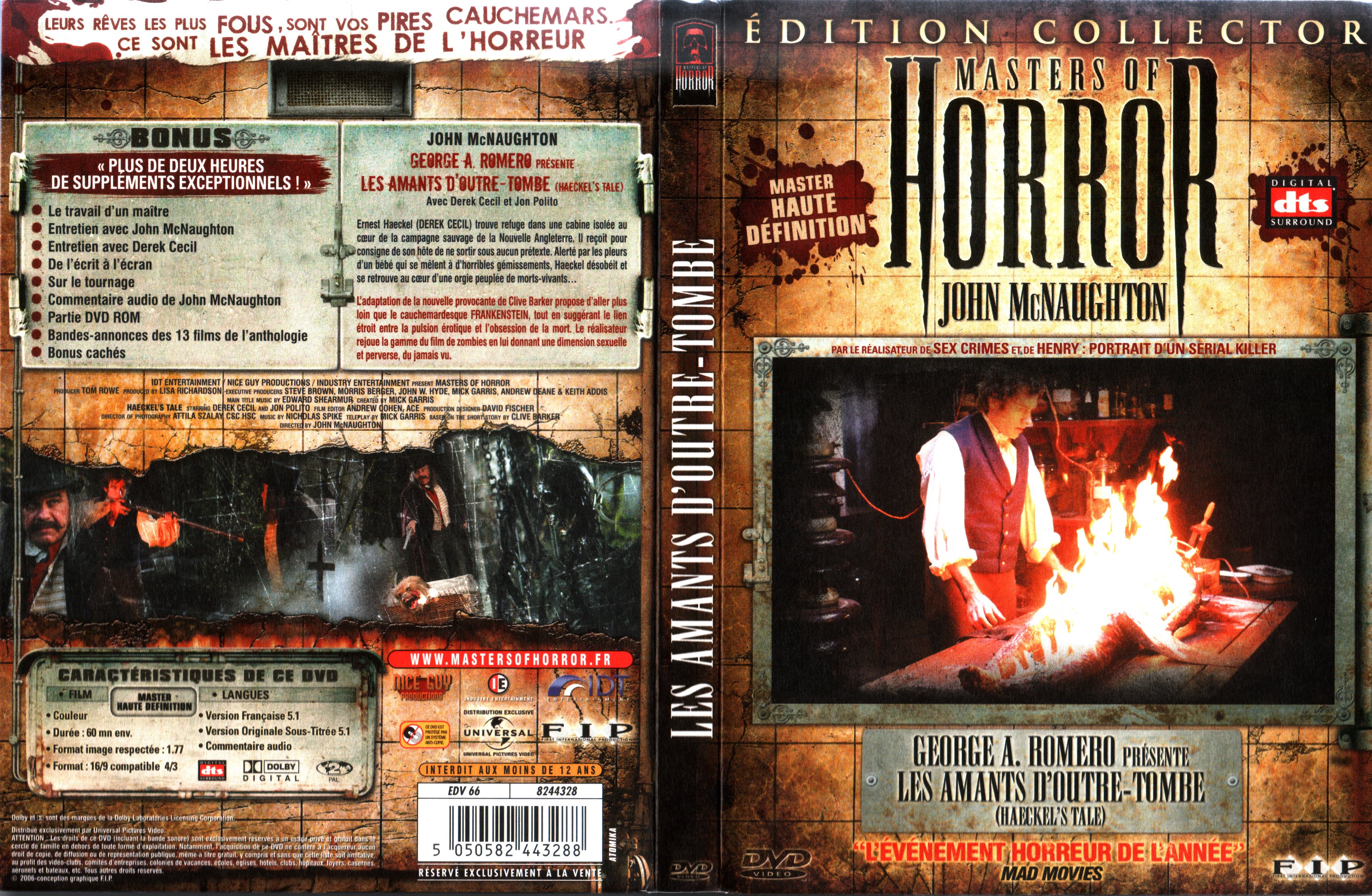 Jaquette DVD Masters of horror - Les amants d