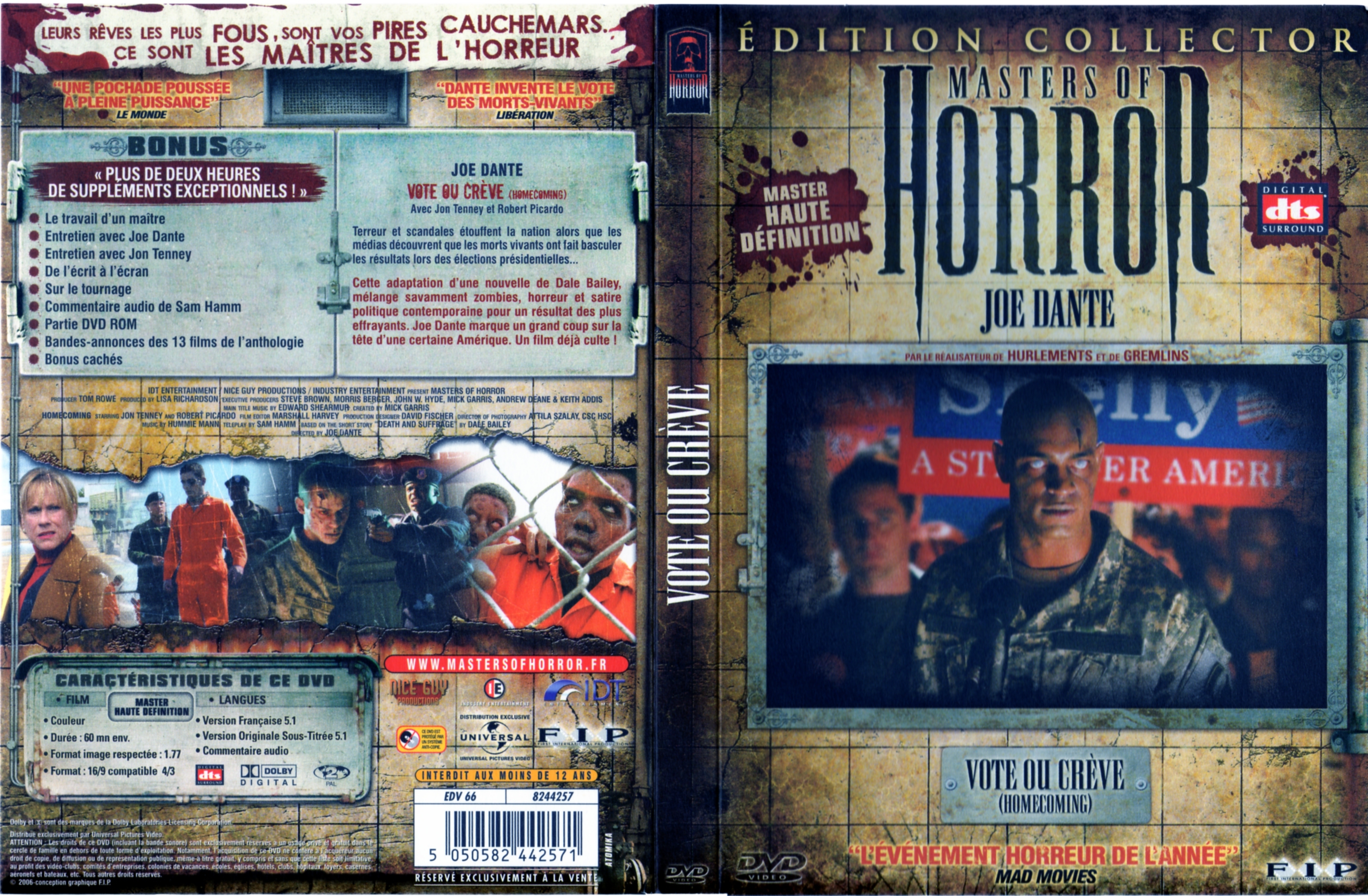 Jaquette DVD Masters of horror - Vote ou creve v2