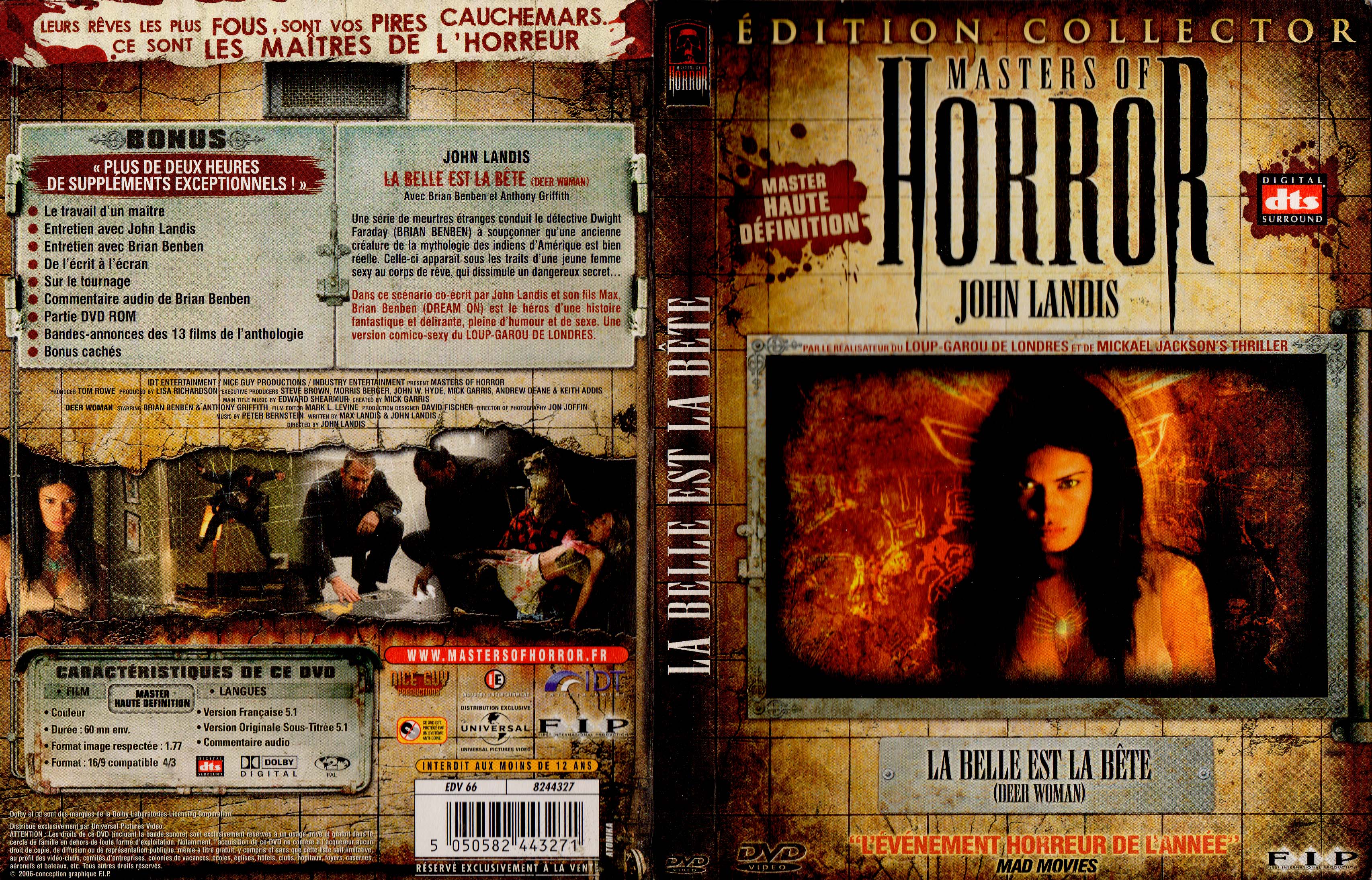 Jaquette DVD Masters of horror - la belle est la bte