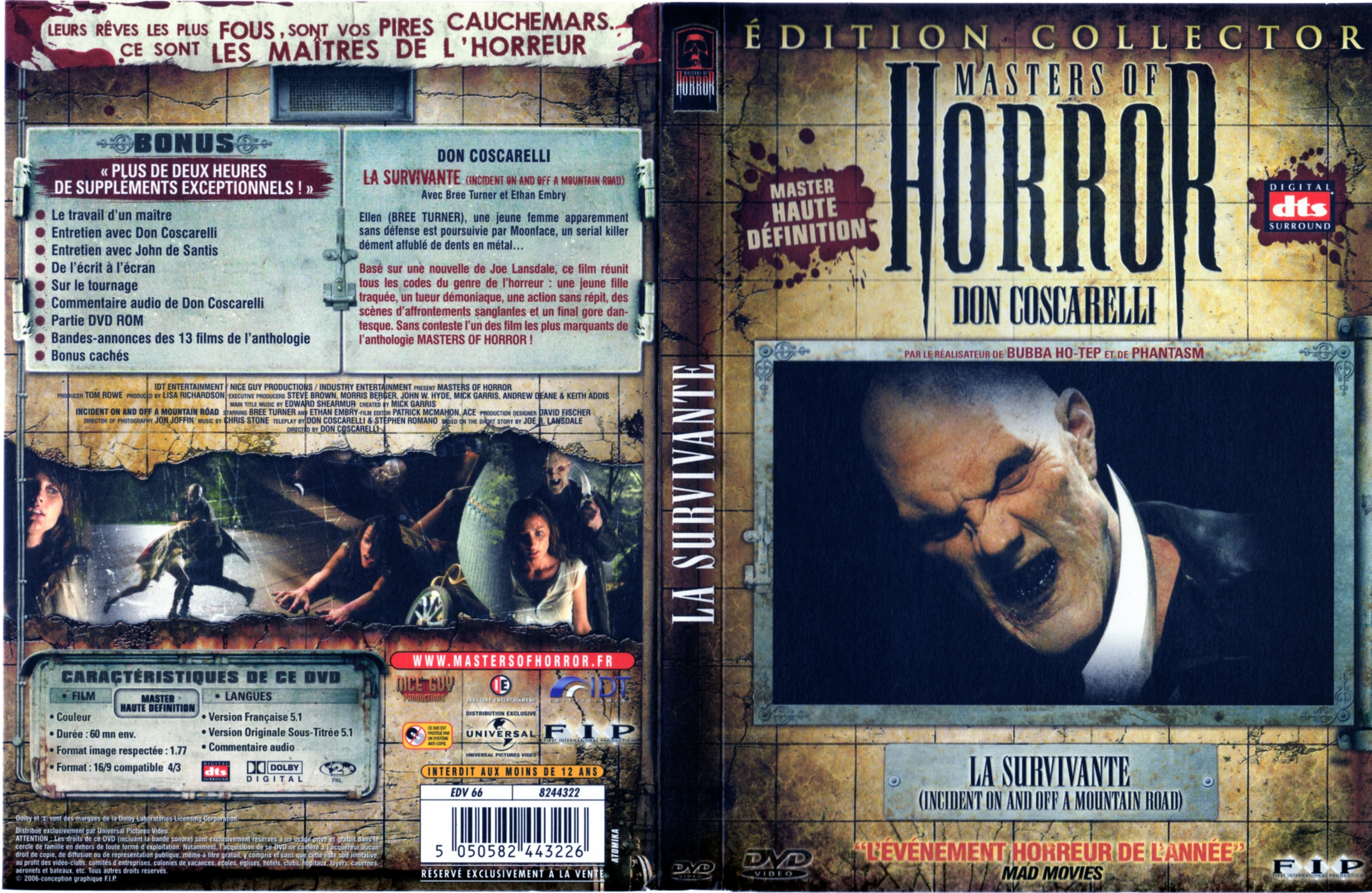 Jaquette DVD Masters of horror - la survivante