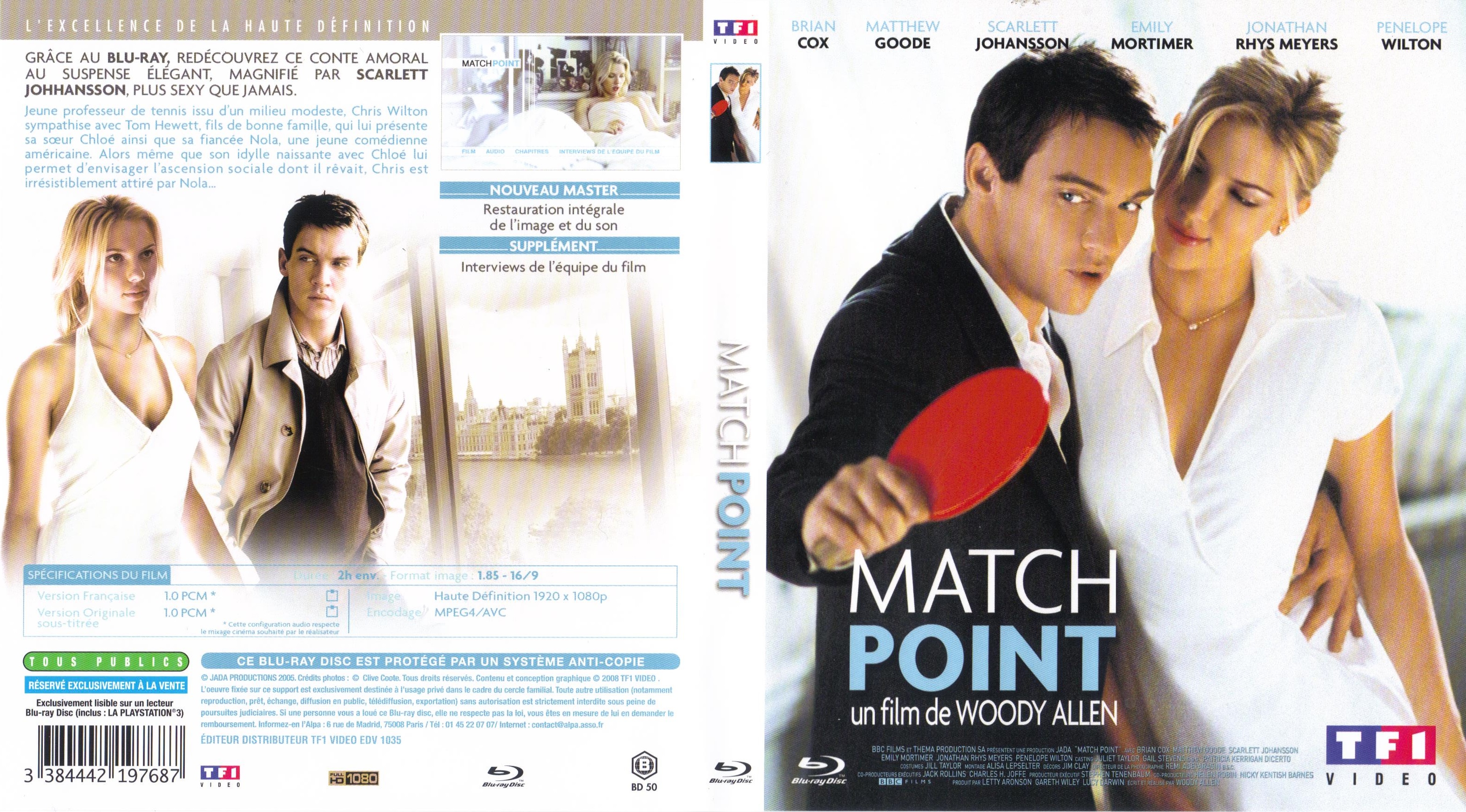 Jaquette DVD Match Point (BLU-RAY)
