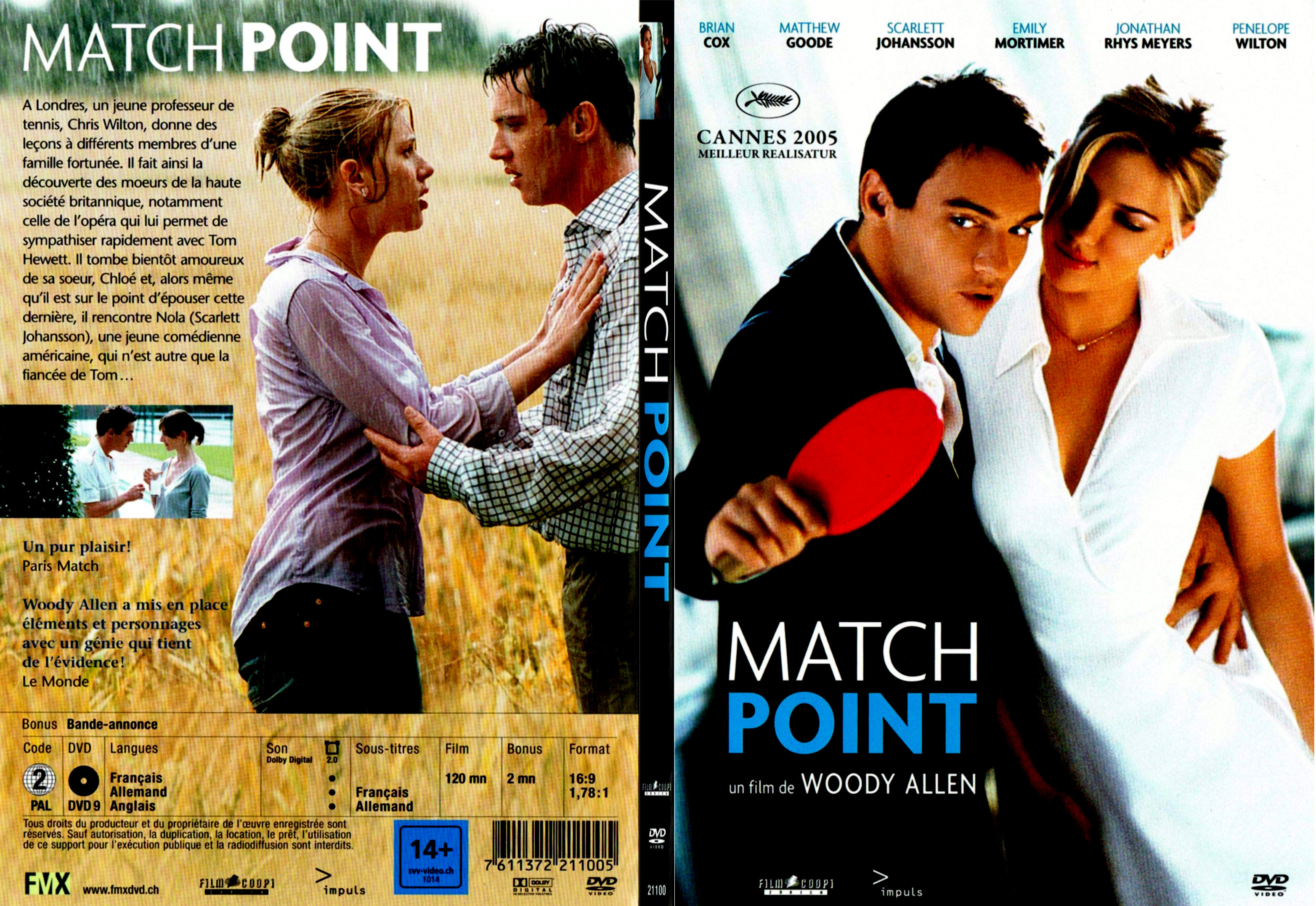 Jaquette DVD Match point - SLIM
