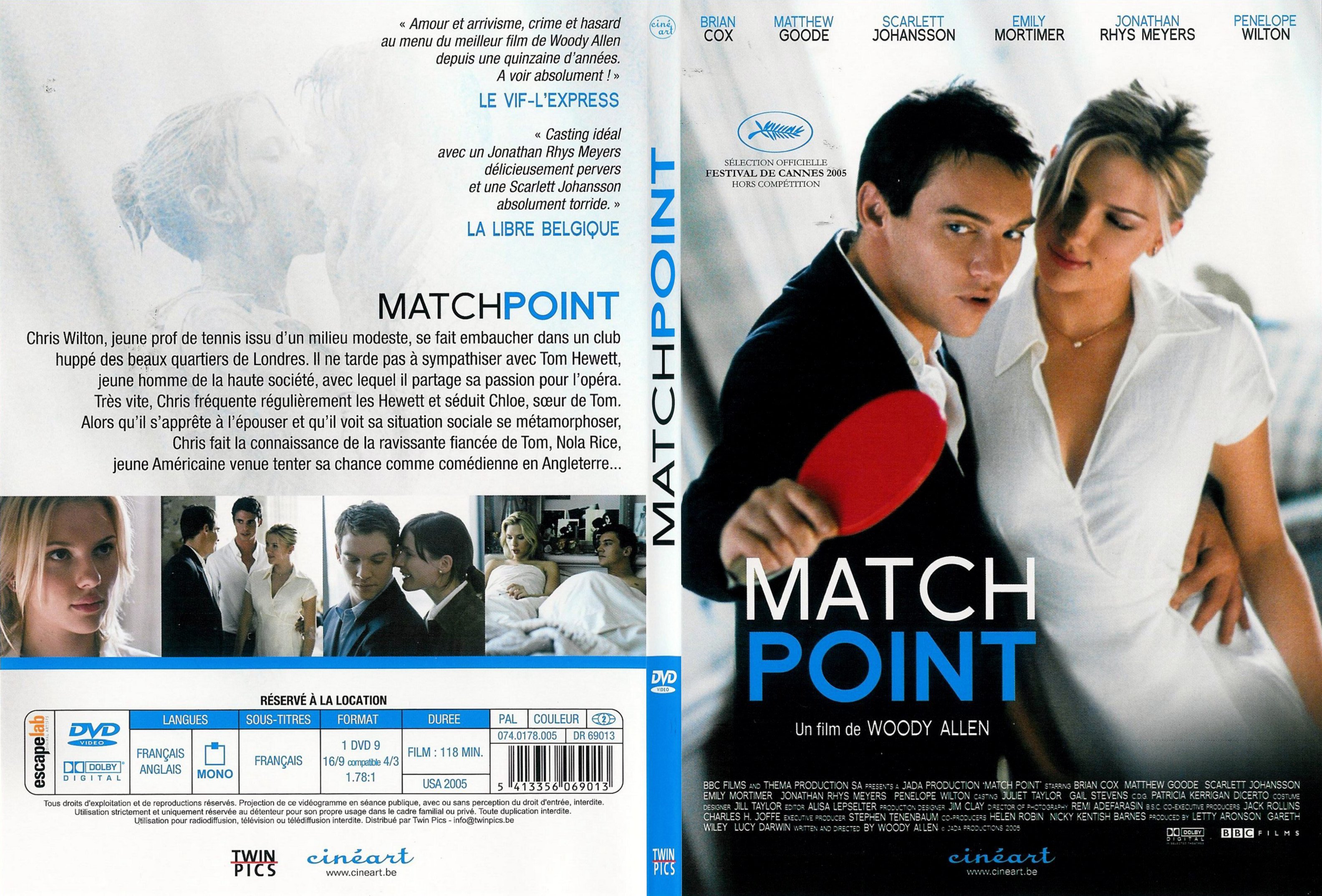 Jaquette DVD Match point - SLIM v2