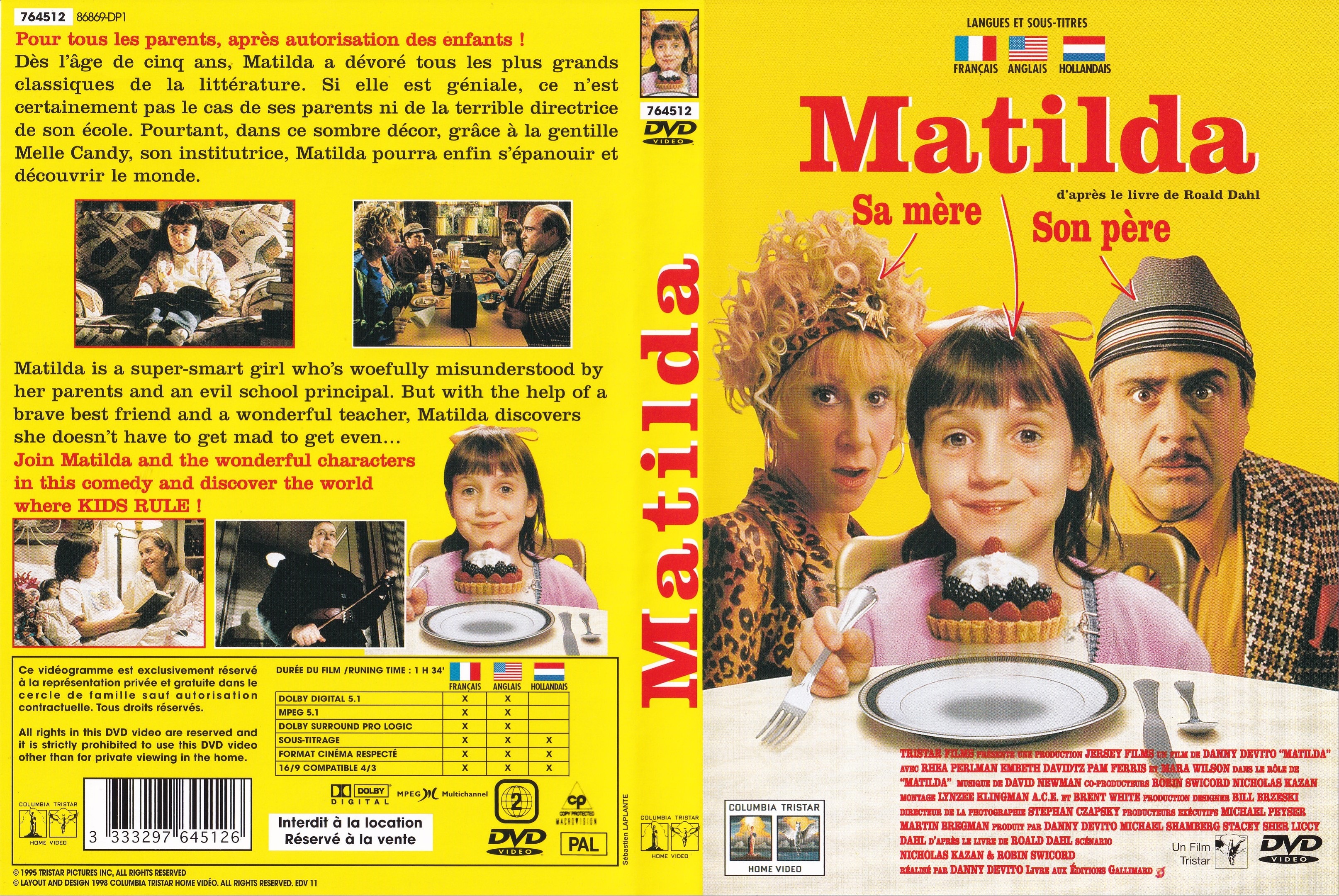 Jaquette DVD Matilda v3