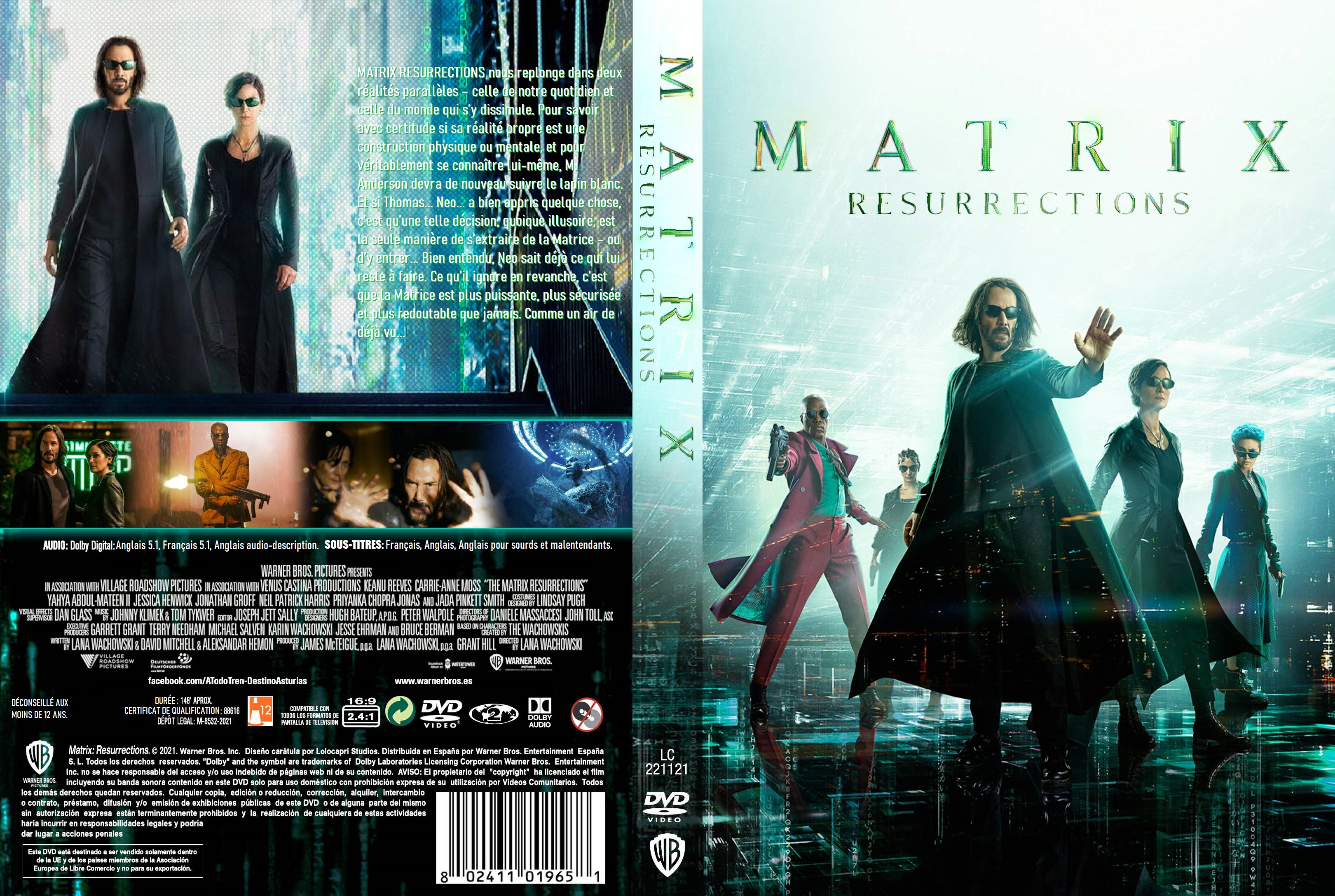 Jaquette DVD Matrix Resurrections custom