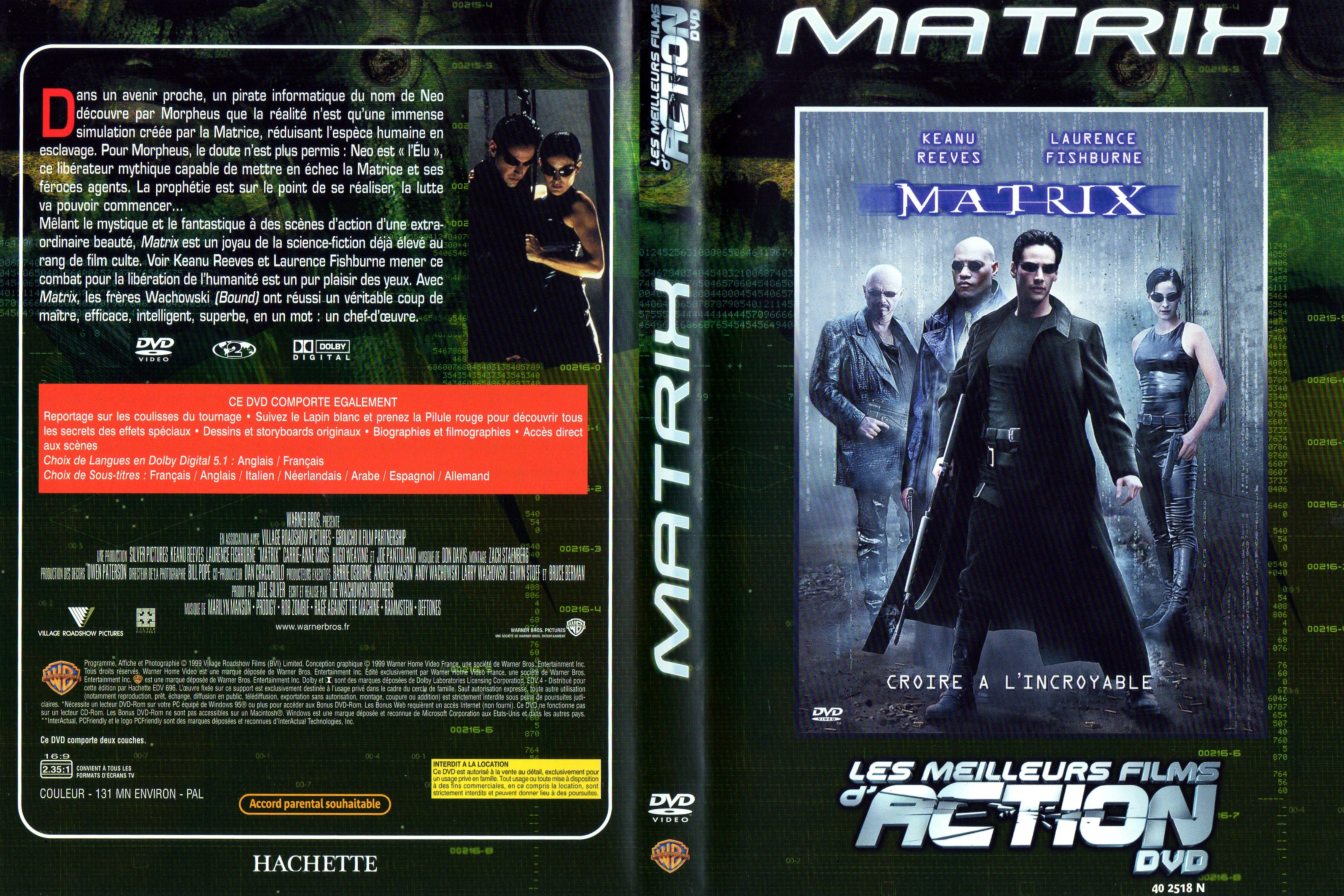 Jaquette DVD Matrix v2