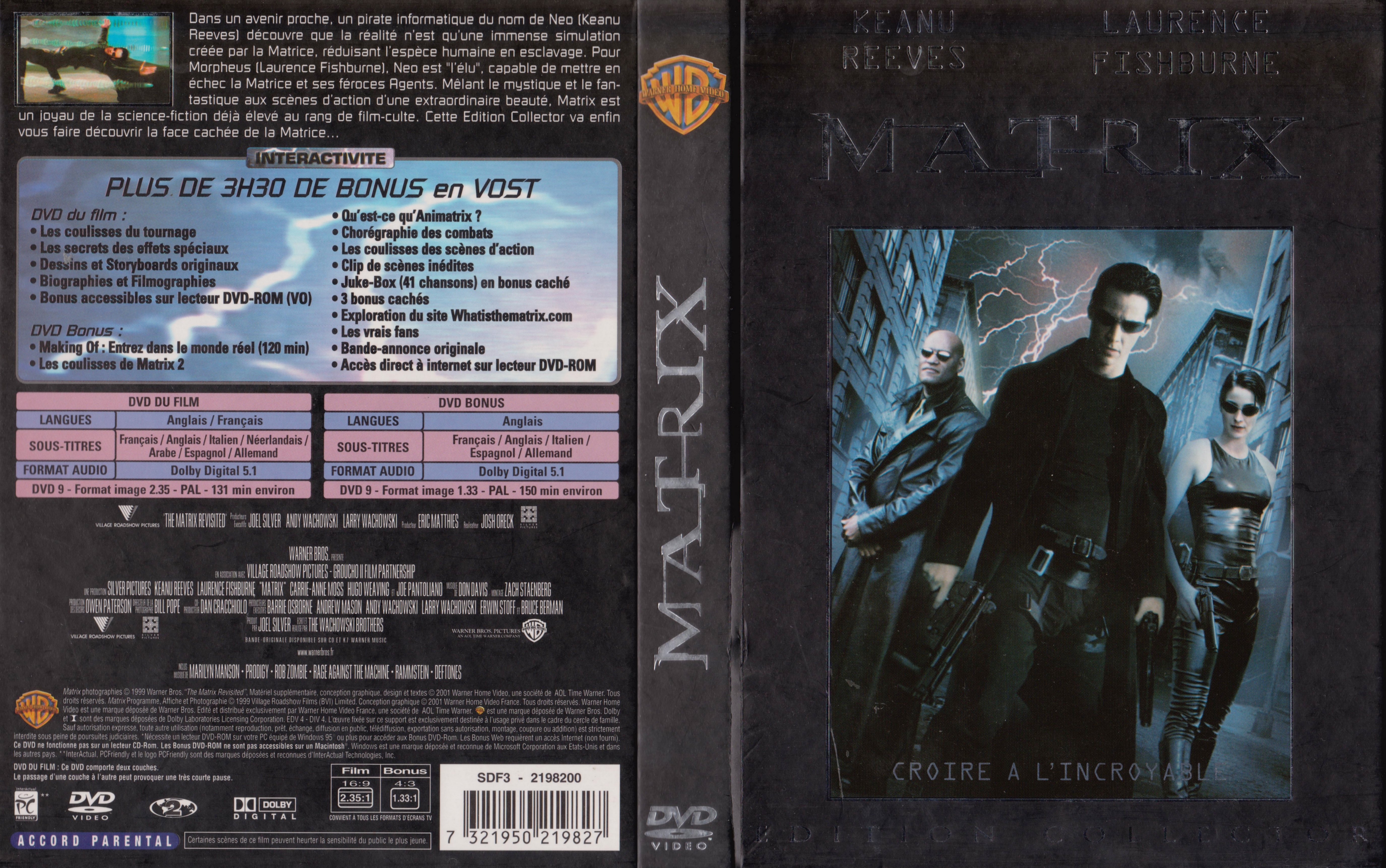 Jaquette DVD Matrix v4