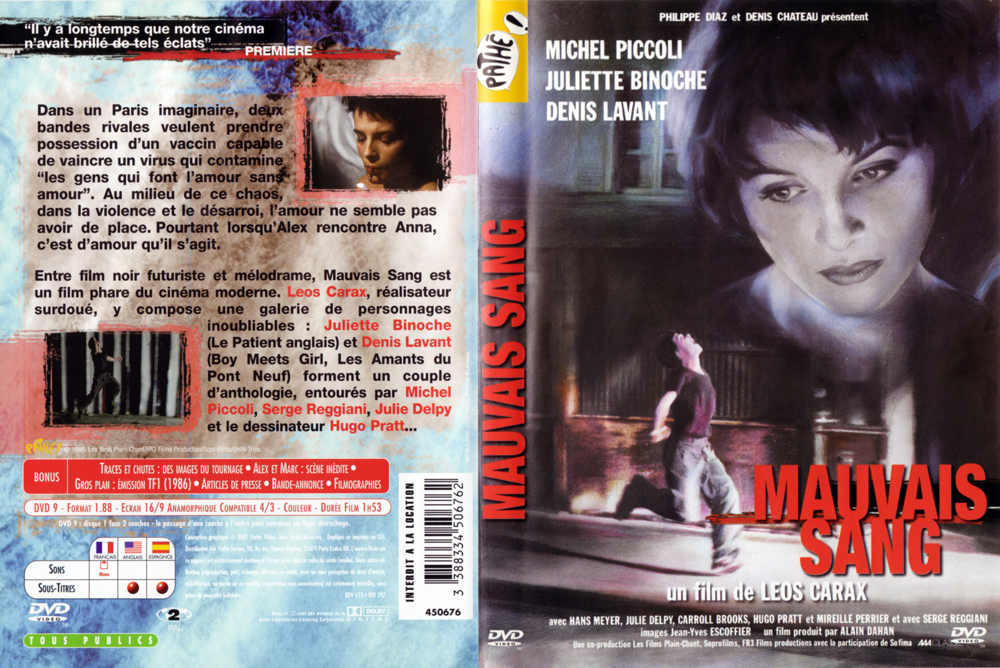 Jaquette DVD Mauvais sang