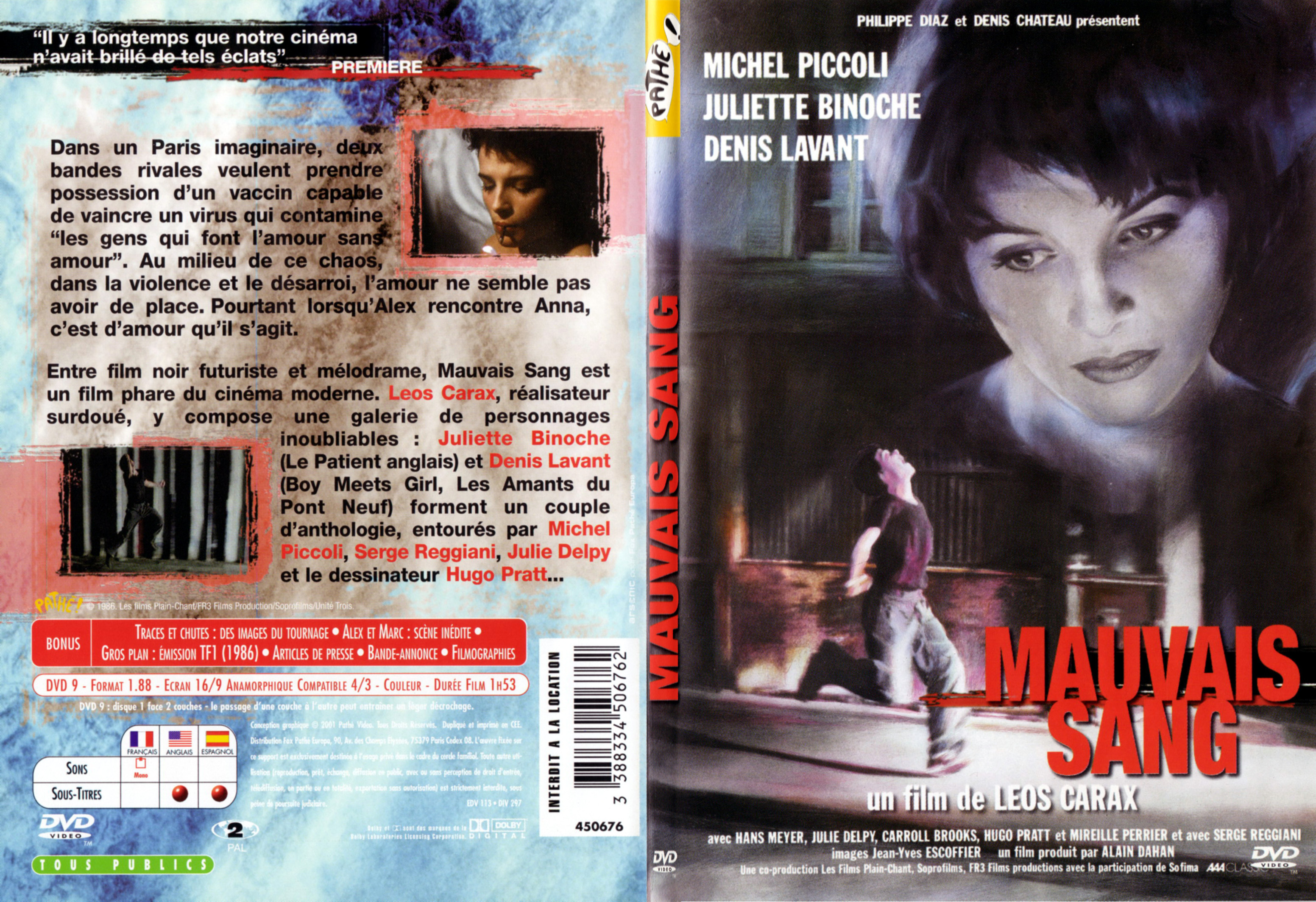 Jaquette DVD Mauvais sang - SLIM