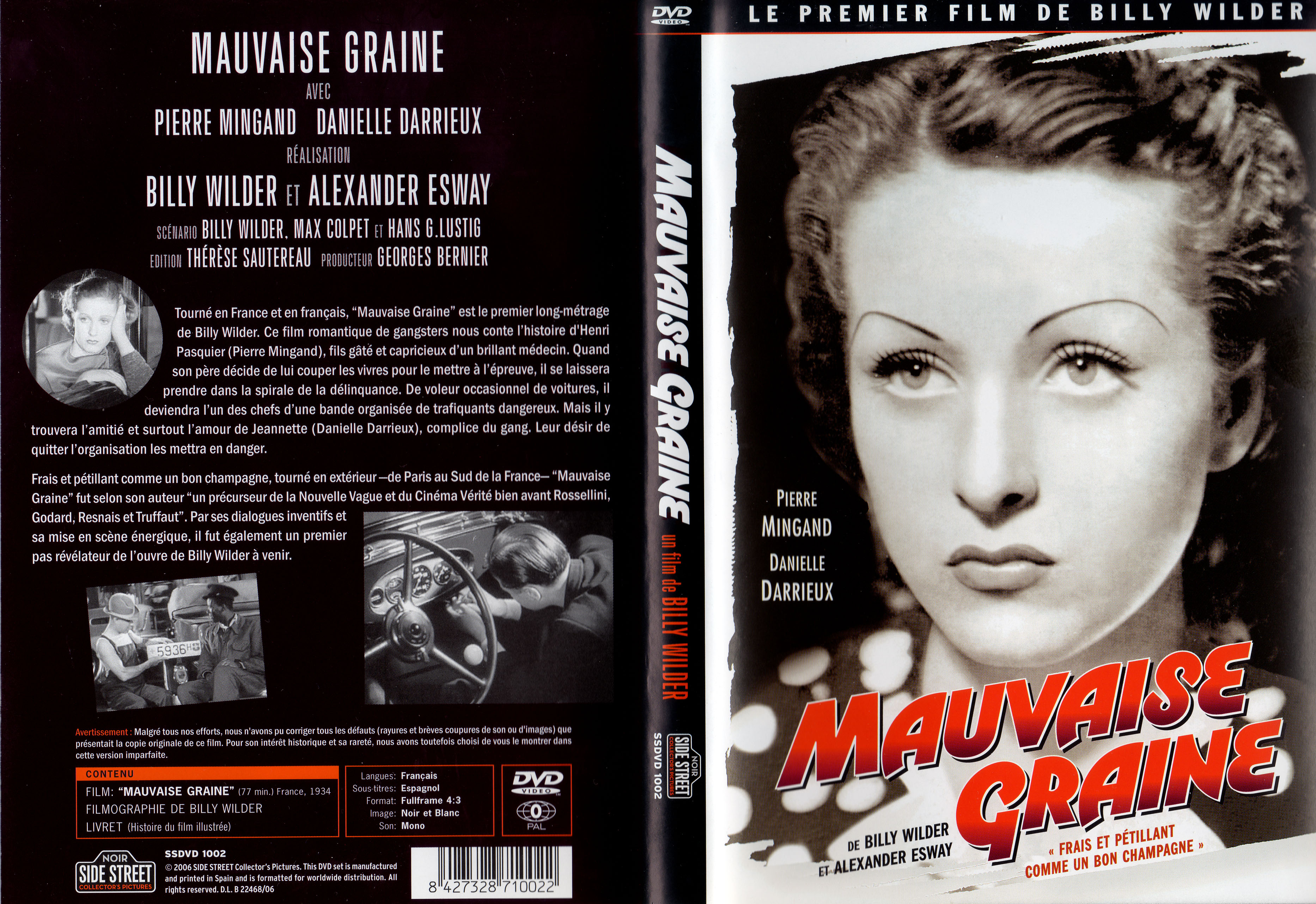 Jaquette DVD Mauvaise graine