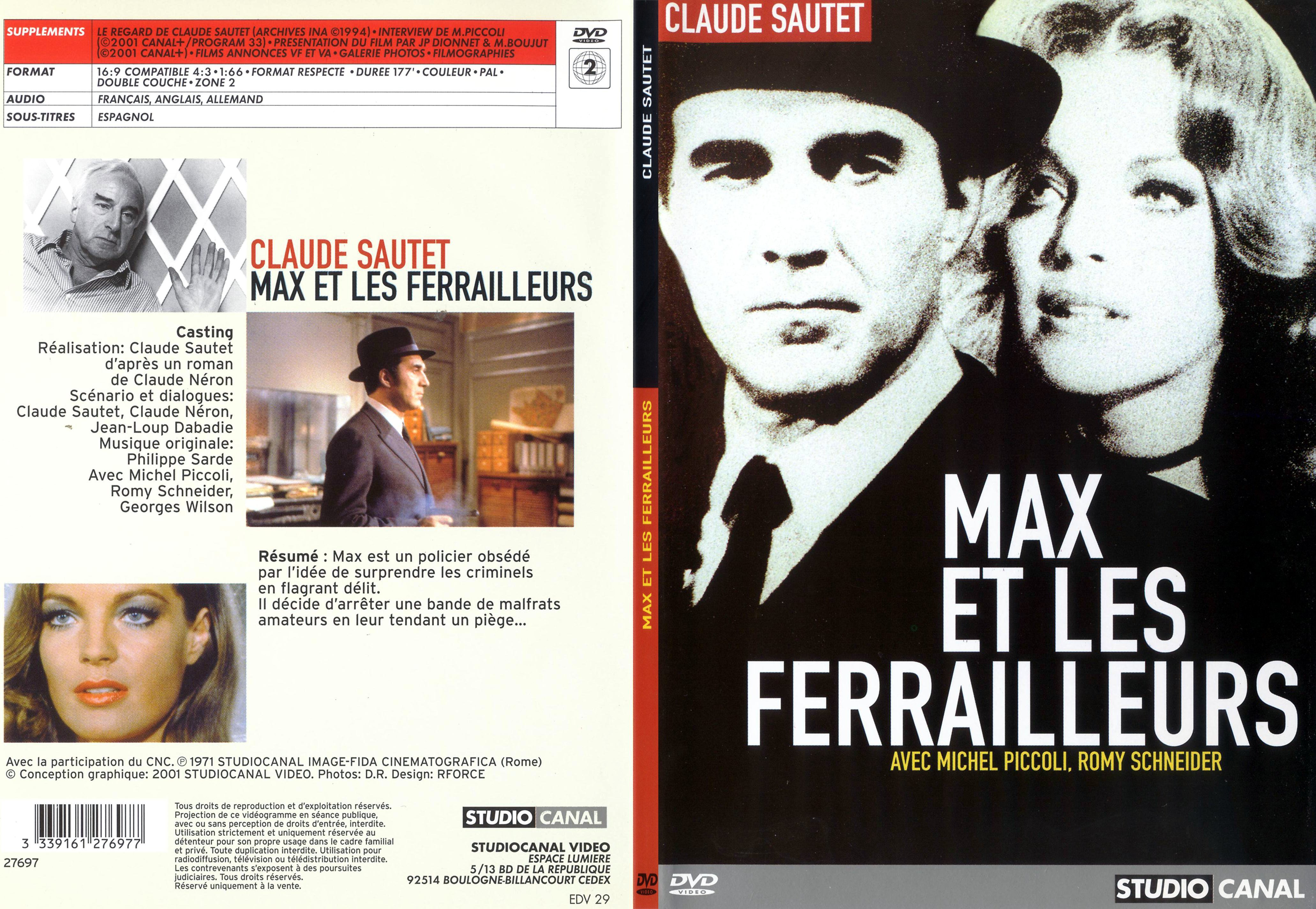 Jaquette DVD Max et les ferrailleurs - SLIM