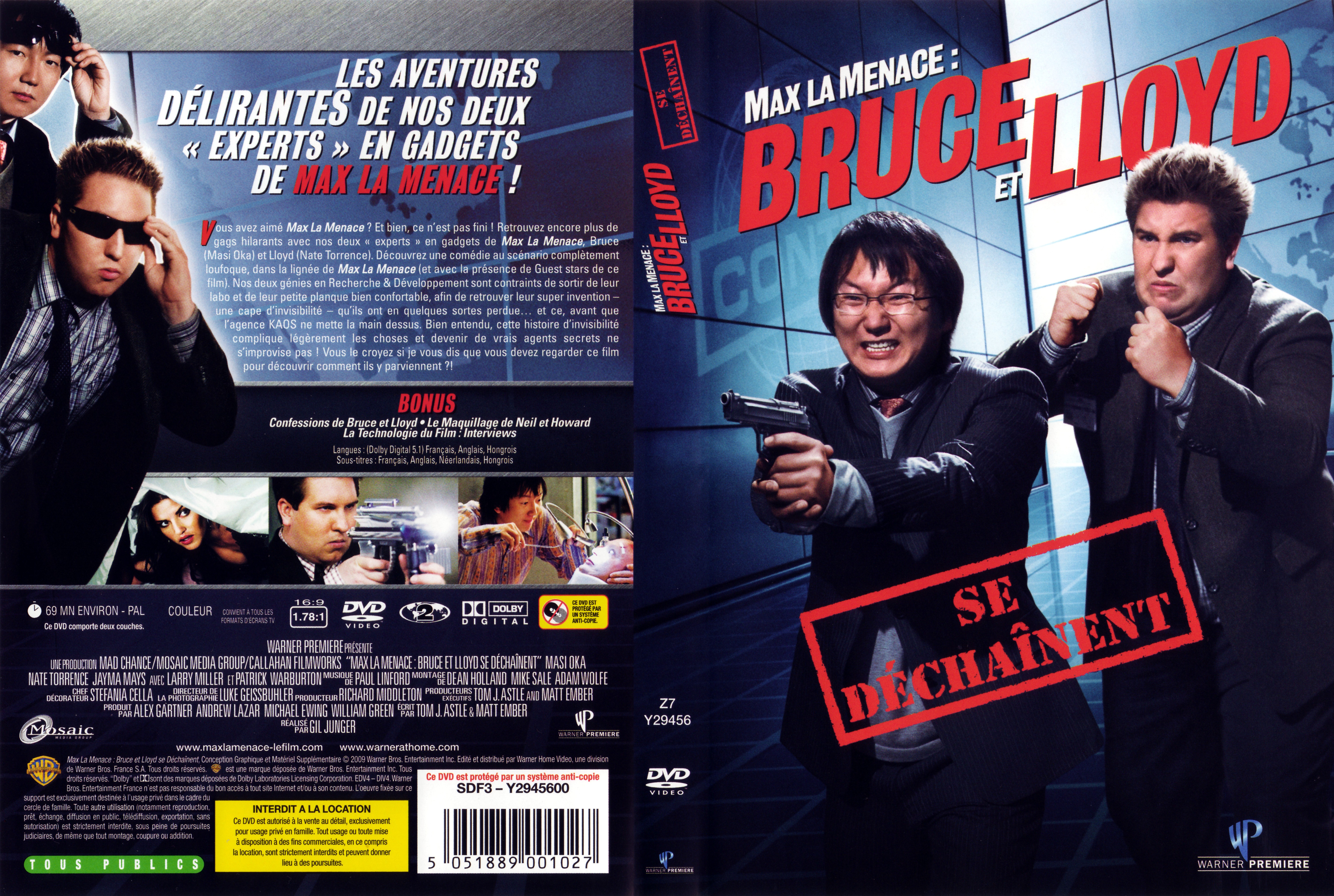 Jaquette DVD Max la menace - Bruce et Lloyd se dchainent