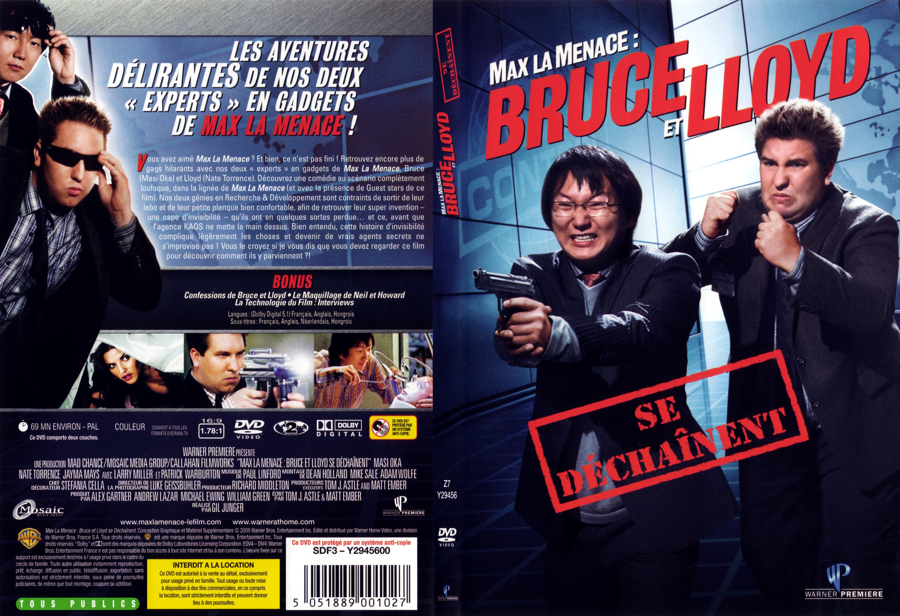 Jaquette DVD Max la menace - Bruce et Lloyd se dchainent - SLIM