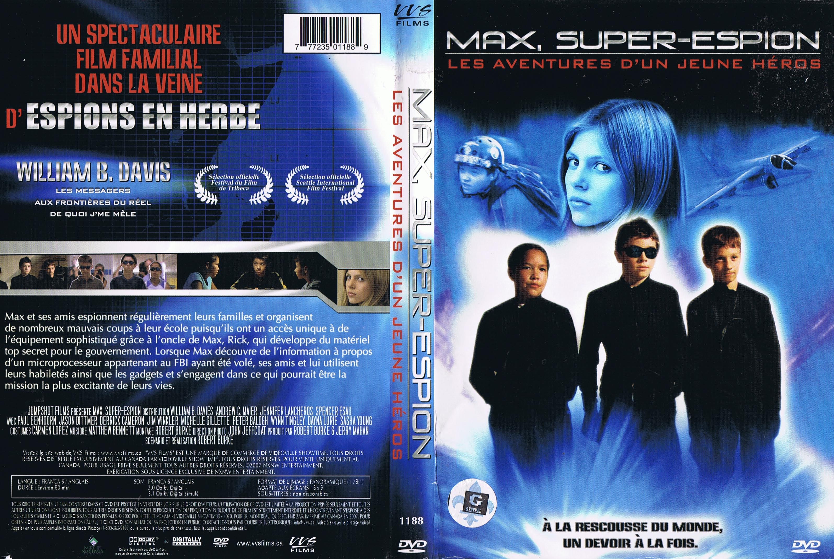 Jaquette DVD Max super espion (Canadienne)