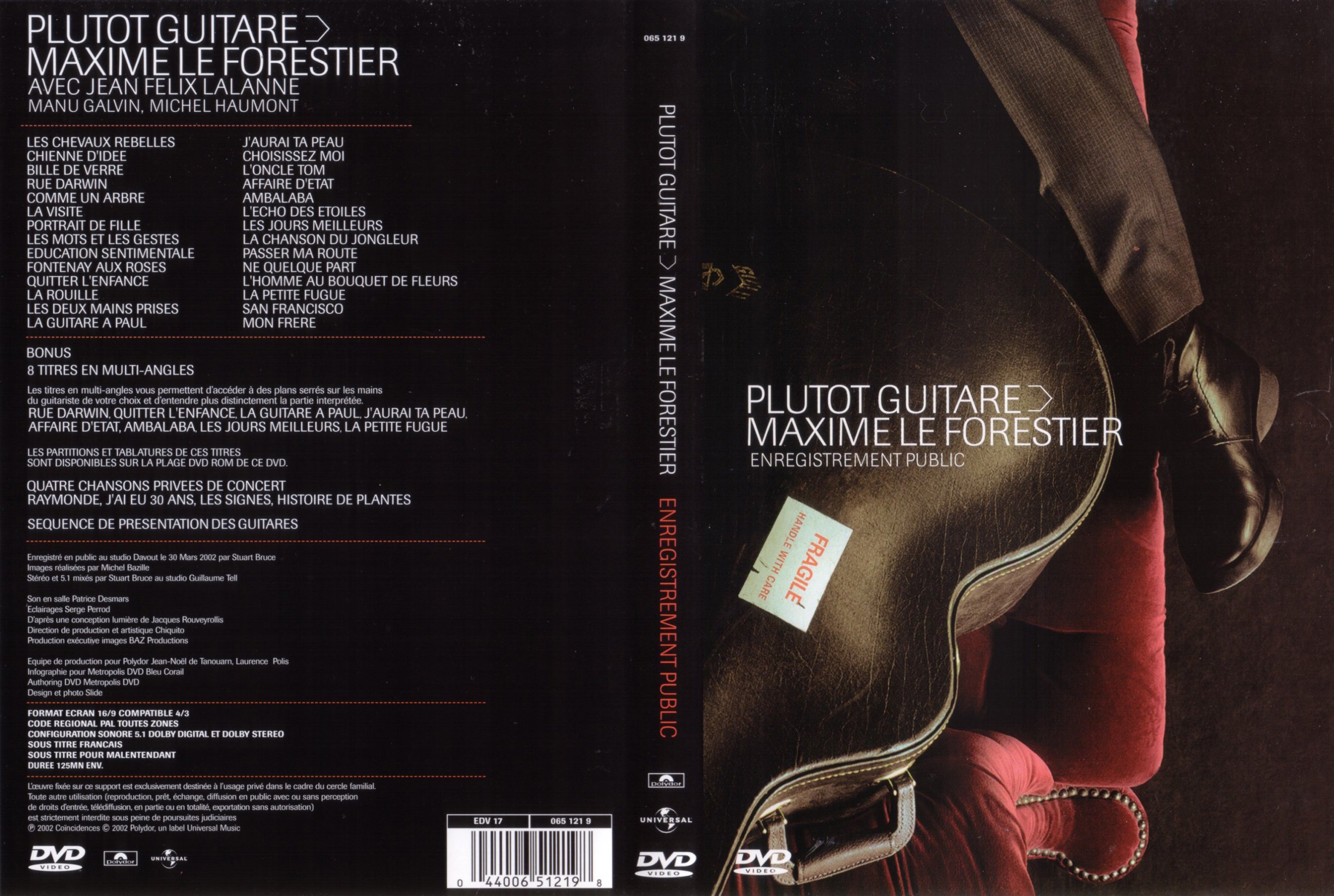 Jaquette DVD Maxime Le Forestier - Plutot guitare