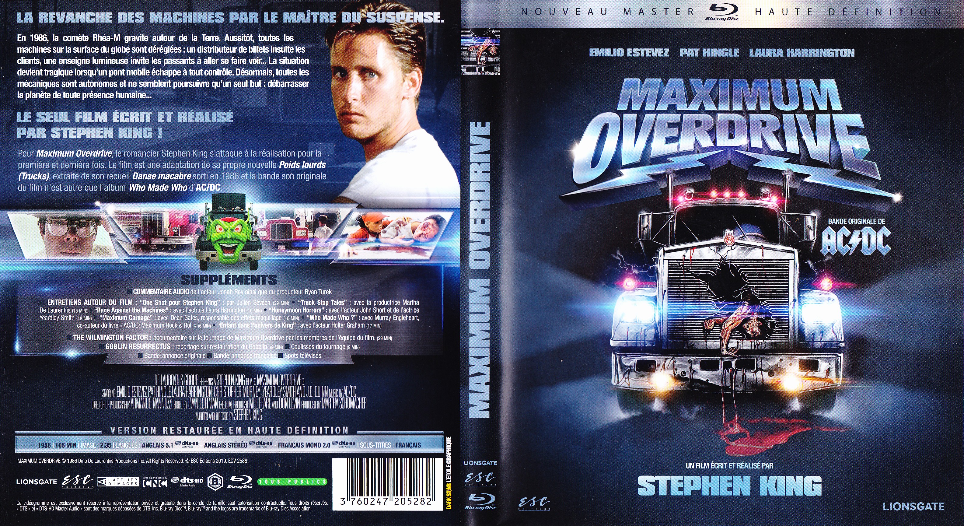 Jaquette DVD Maximum overdrive (BLU-RAY)