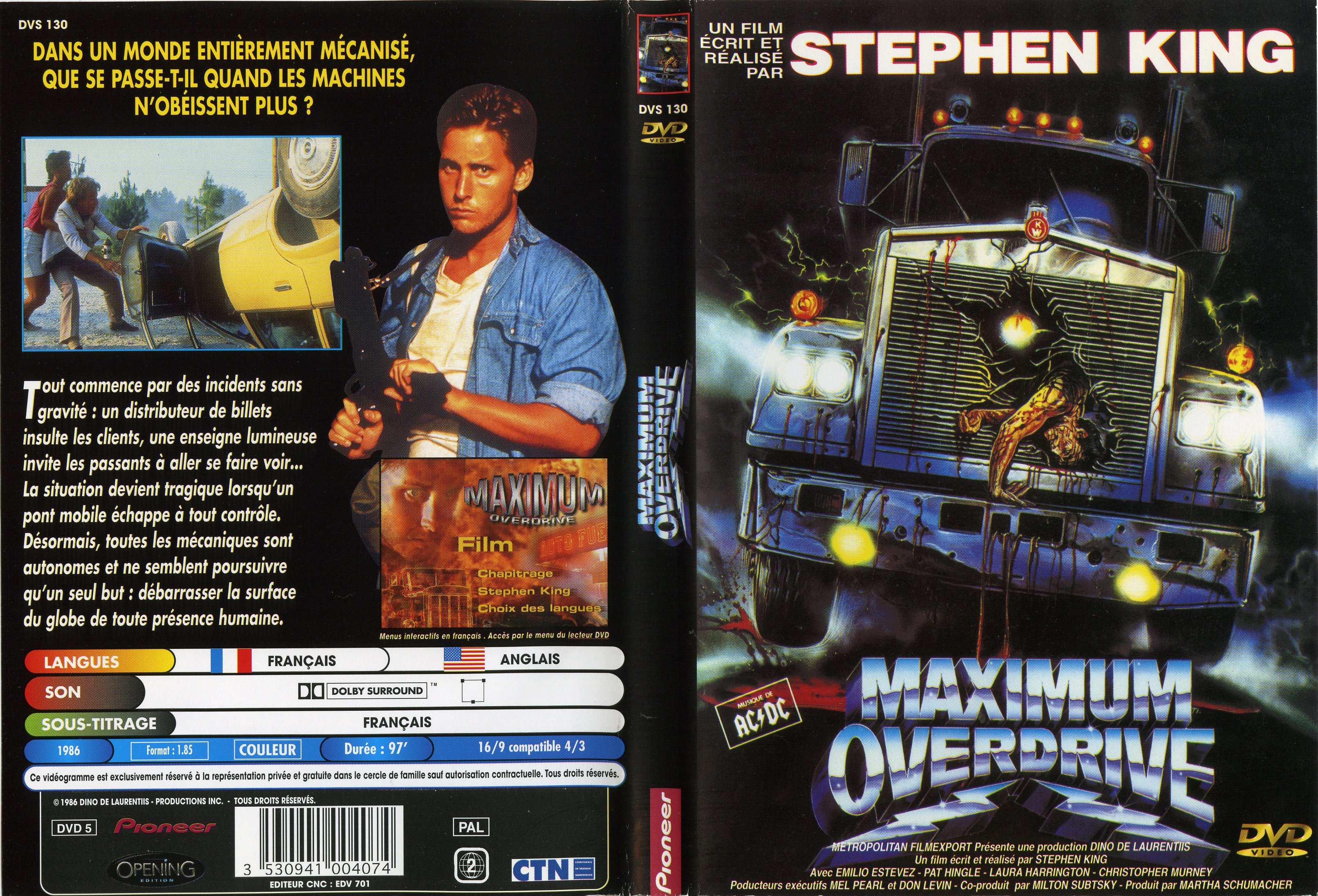 Jaquette DVD Maximum overdrive v2