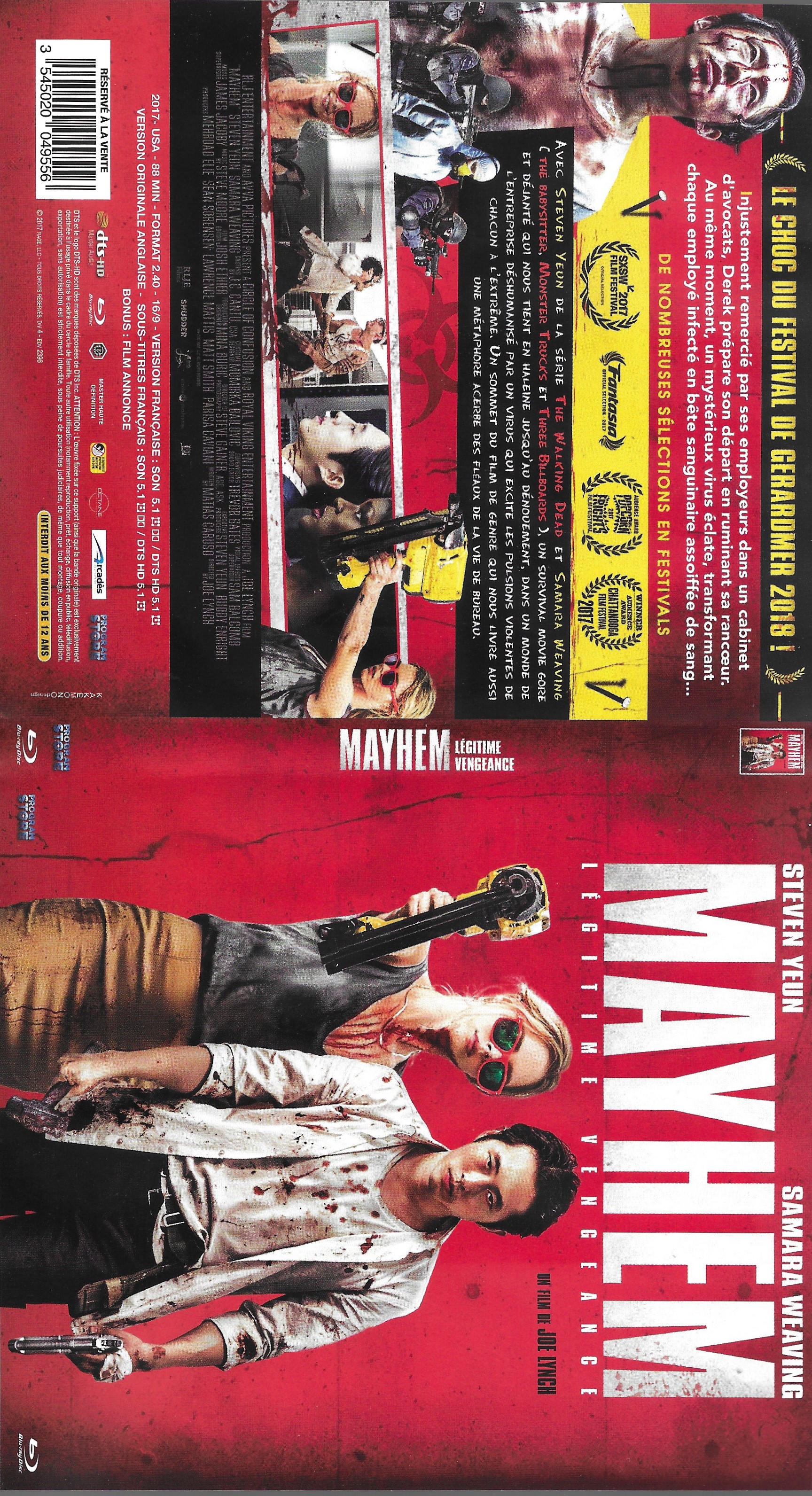 Jaquette DVD Mayhem legitime vengeance (BLU-RAY)