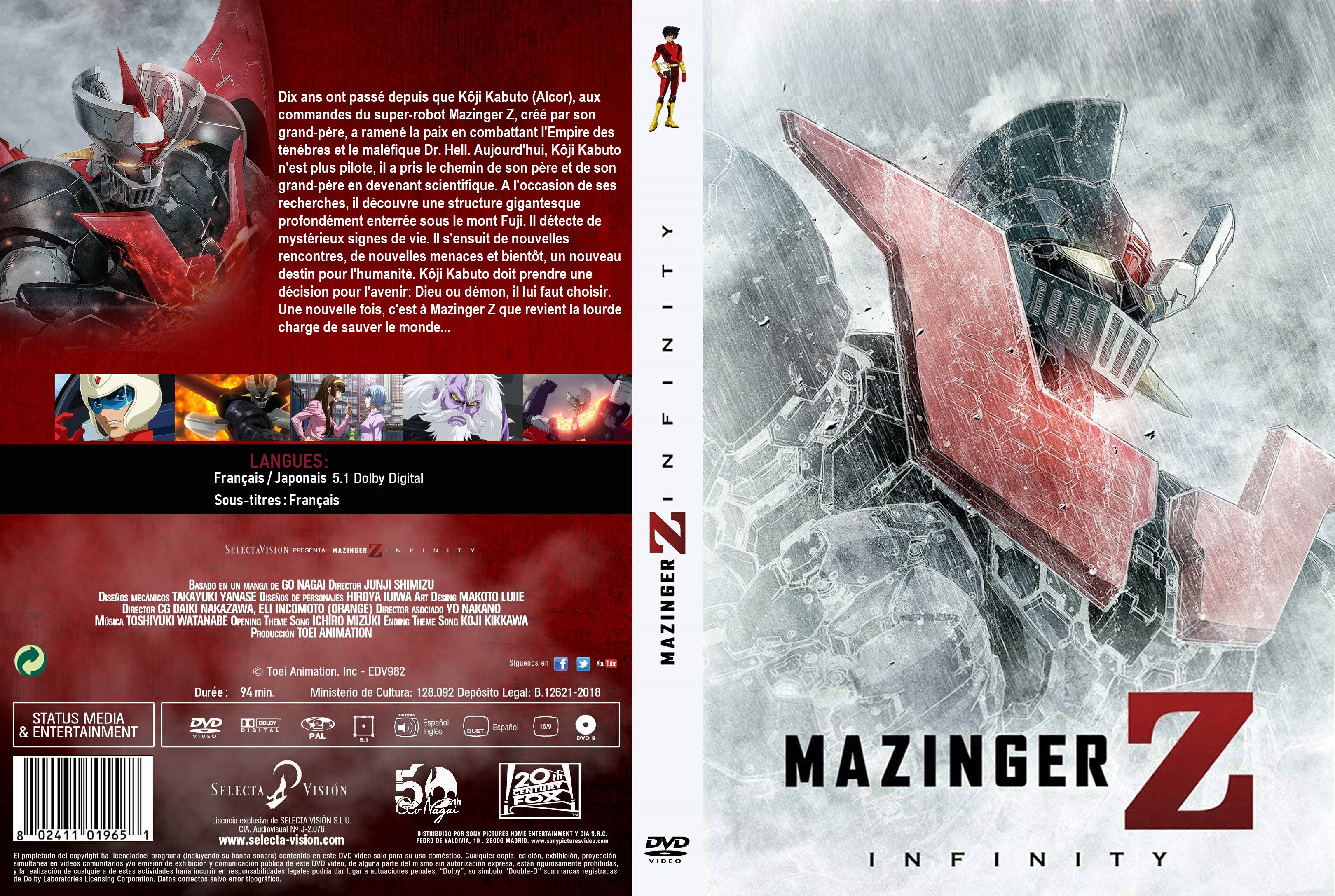 Jaquette DVD Mazinger Z Infinity custom